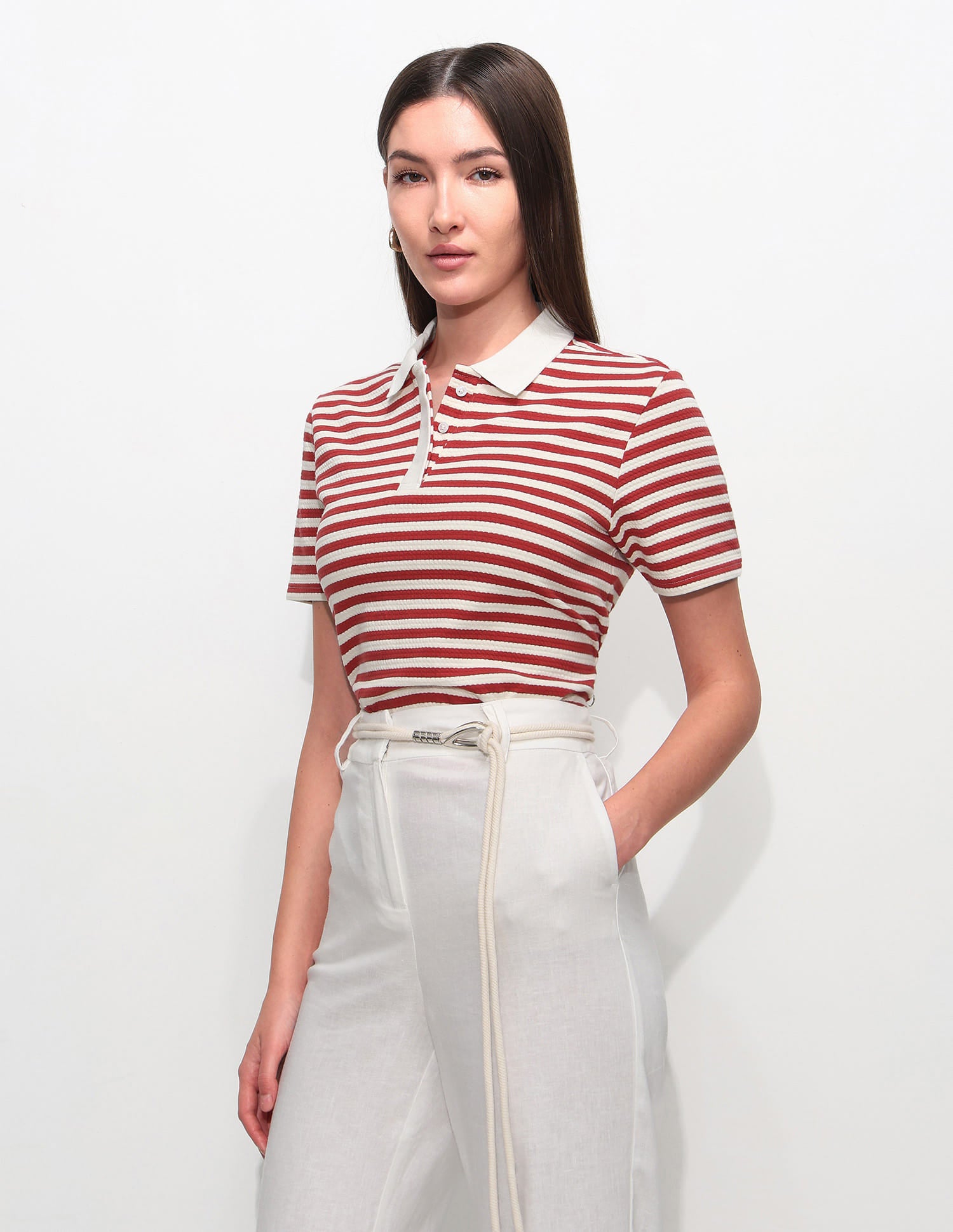 Striped Textured Polo Shirt Multi-colour - U.S. Polo Assn. India | Large