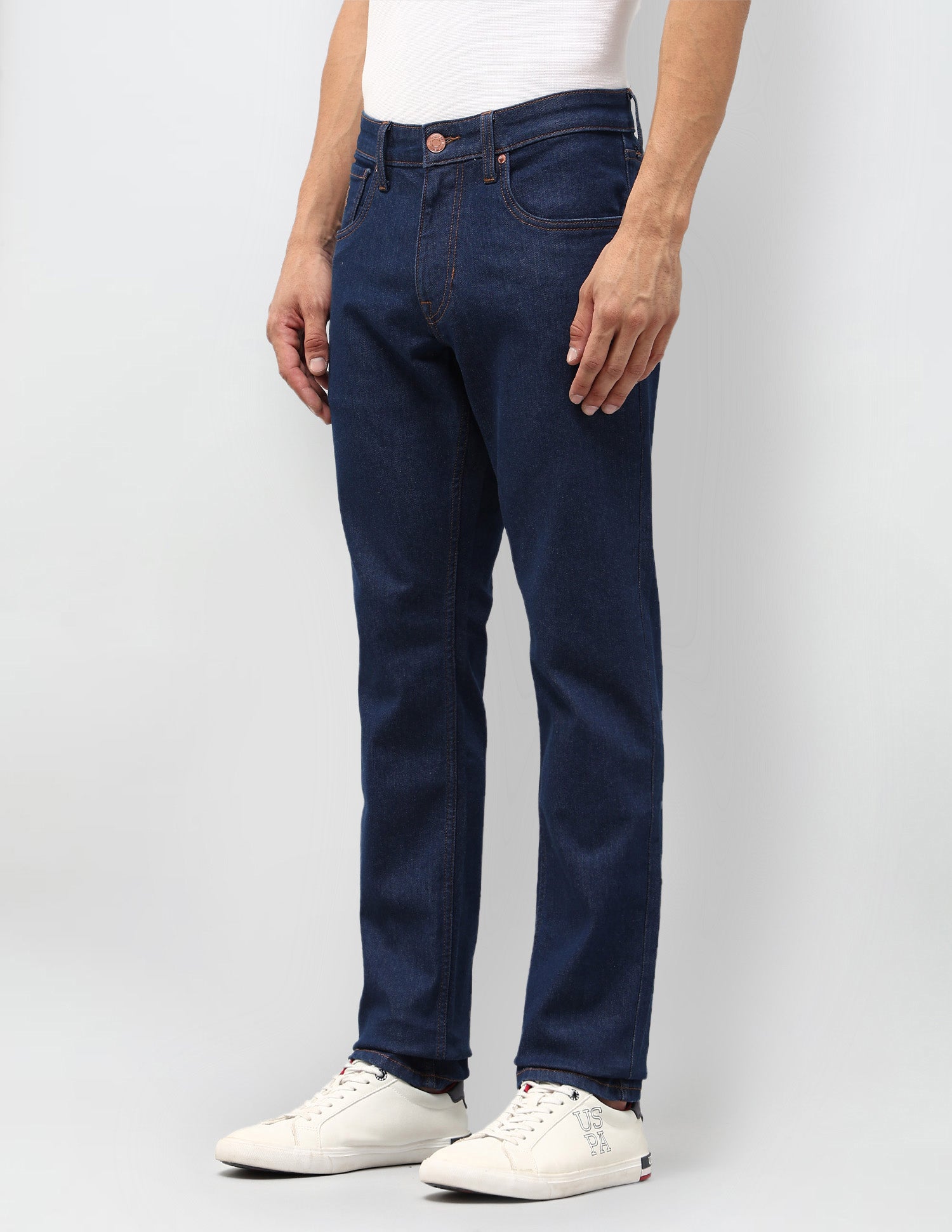 Brandon Slim Tapered Fit Blue Jeans Indigo - U.S. POLO ASSN. | Large