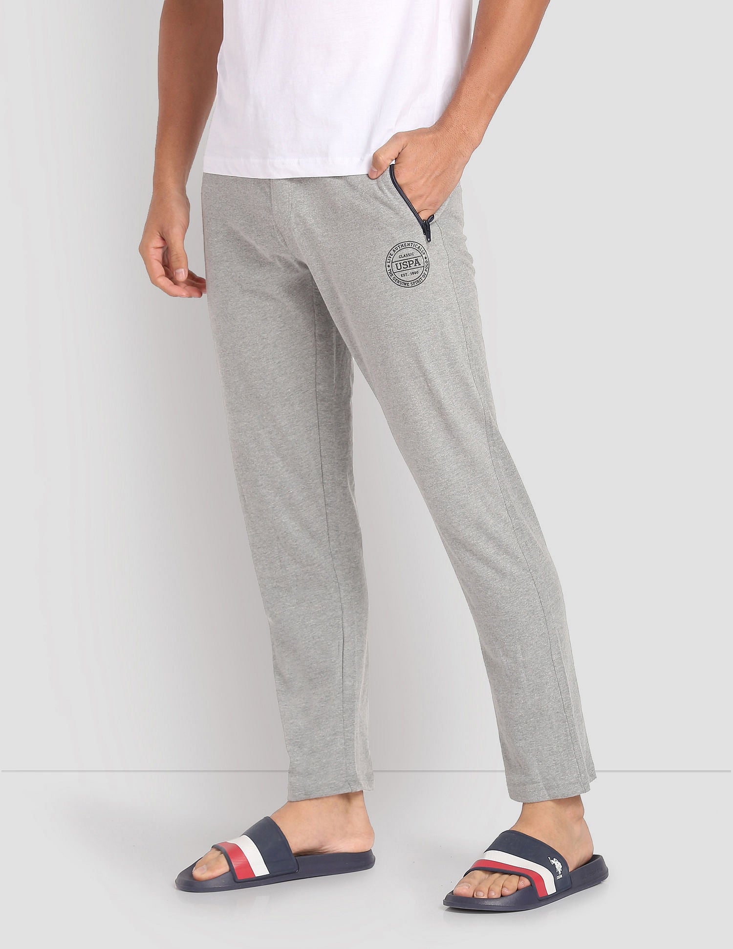 Logo Comfort Fit I671 Lounge Track Pants - Pack Of 1 Grey - U.S. POLO ASSN. | Large