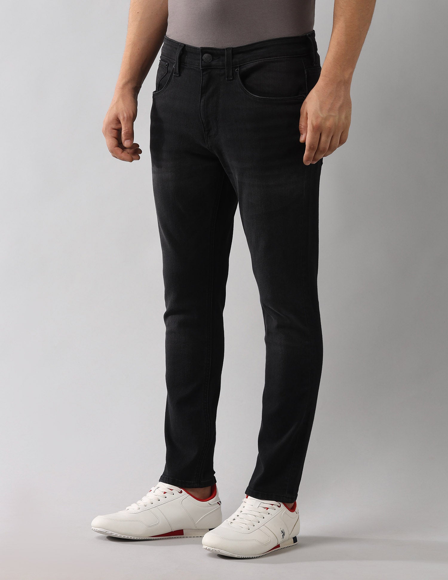 Henry Tapered Fit Cropped Super Stretch Jeans Black - U.S. Polo Assn. India | Large