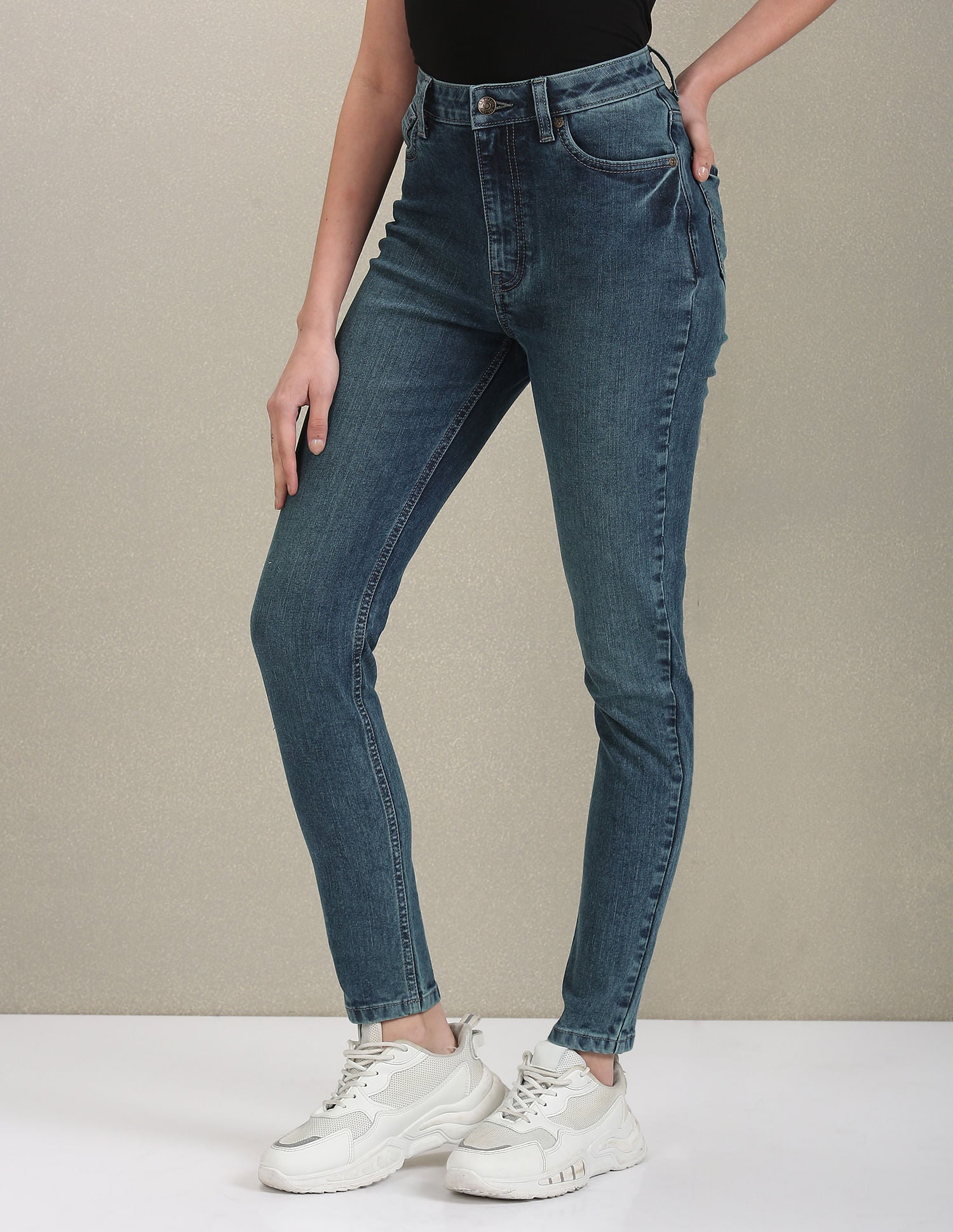 Super Skinny High Rise Jeans Blue - U.S. POLO ASSN. | Large