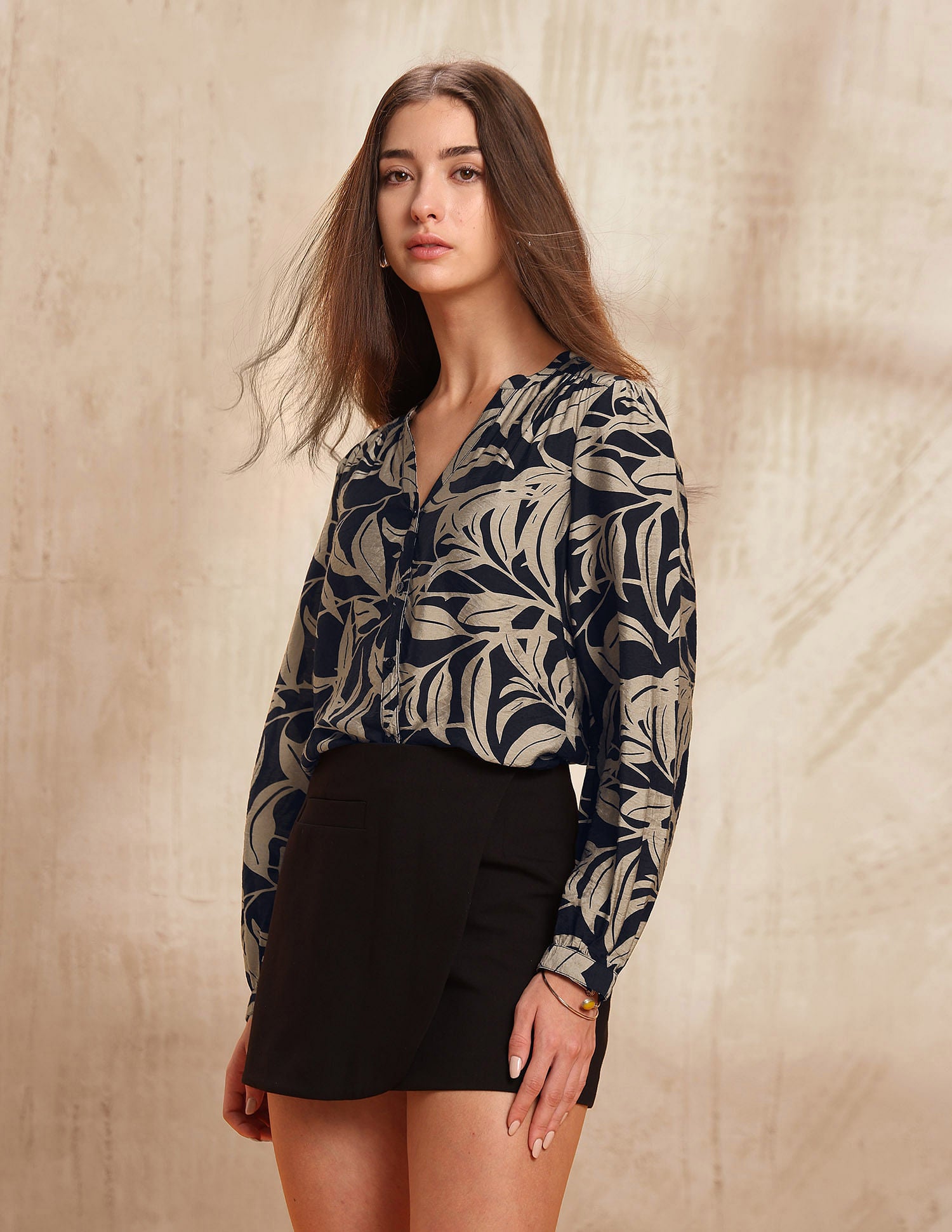 Regular Fit Abstract Printed Shirt Black - U.S. Polo Assn. India | Large