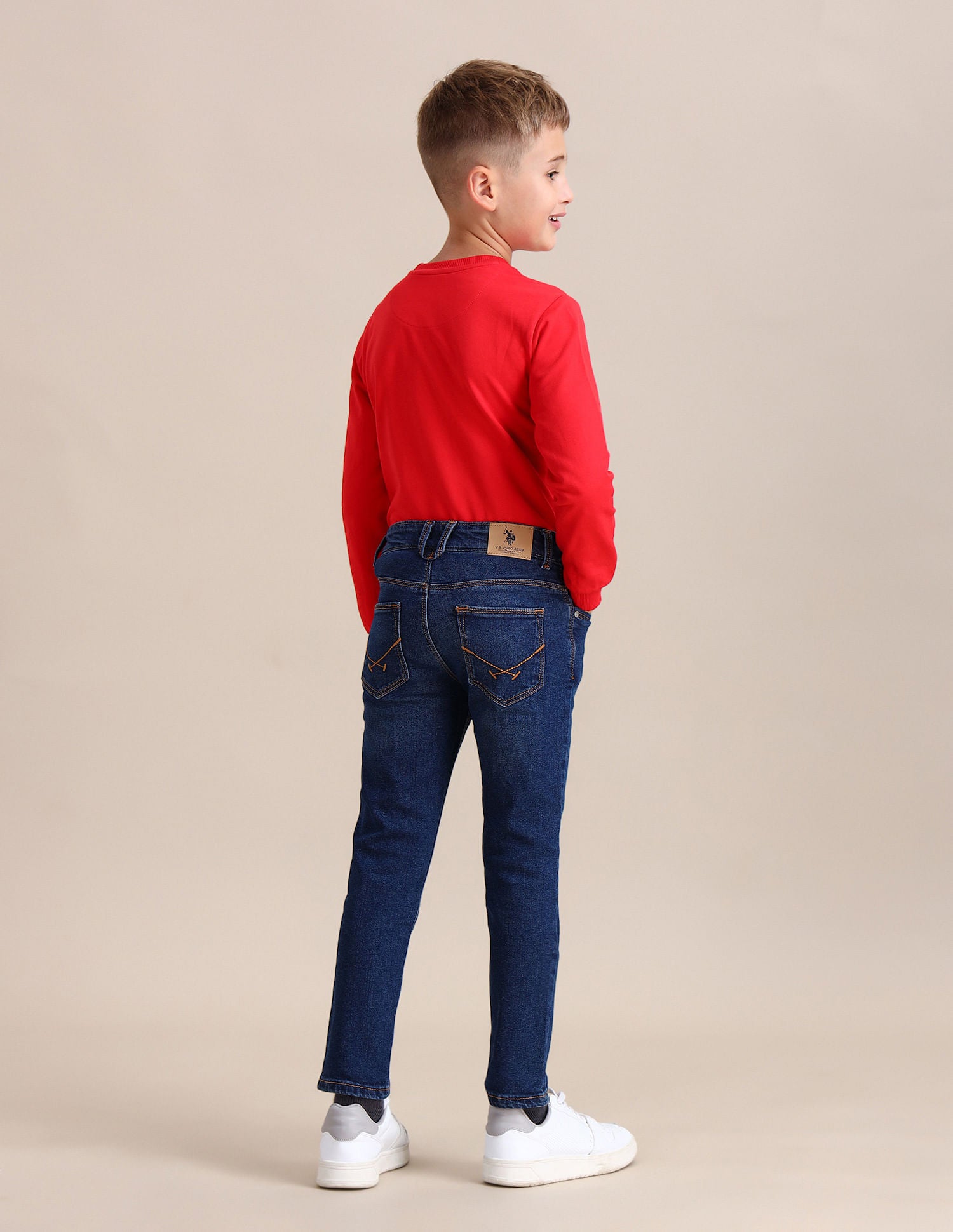 Slim Fit Stone Washed Jeans Dark Blue - U.S. POLO ASSN. | Large