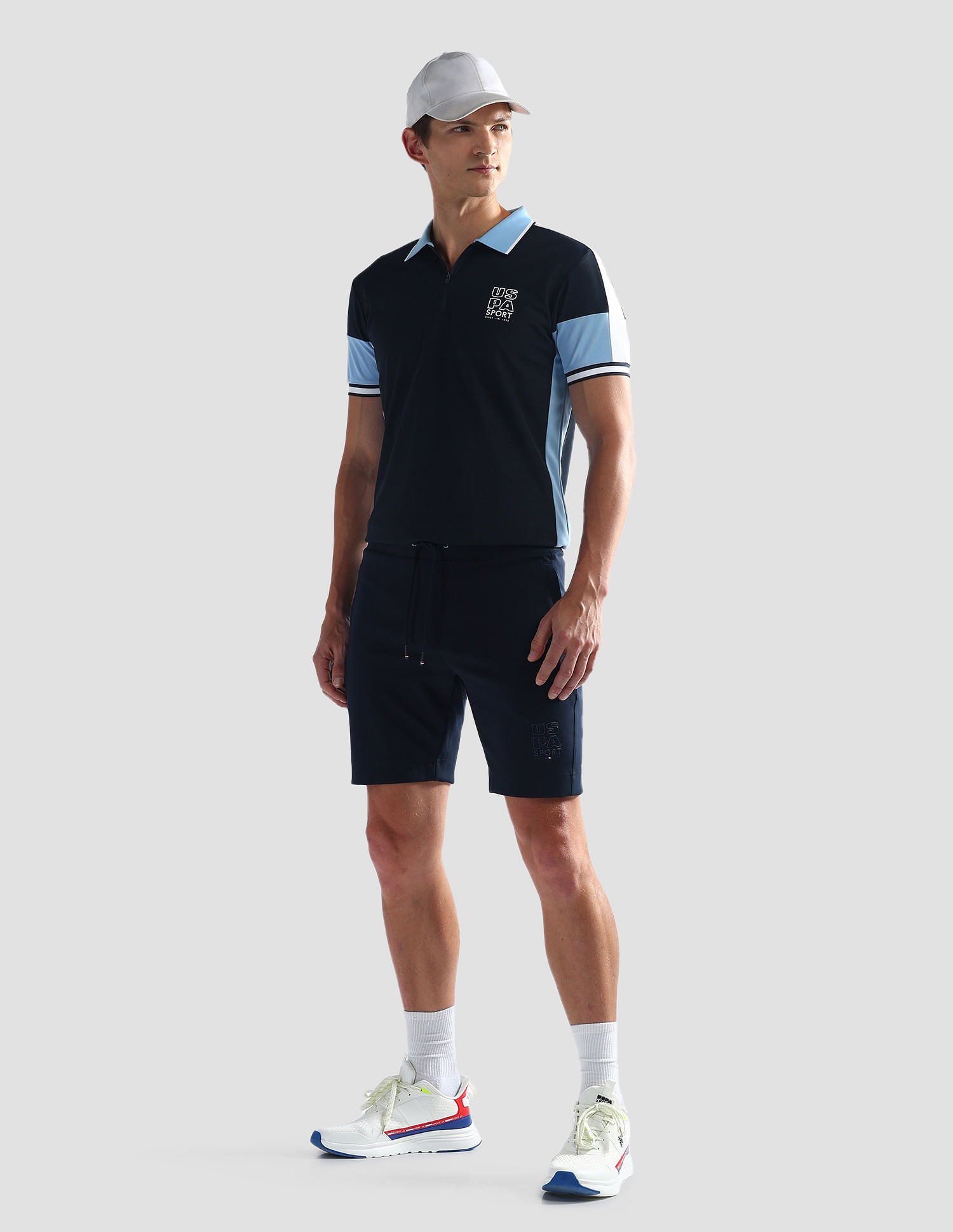 Colour Block Slim Polo Shirt Navy - U.S. Polo Assn. India | Large