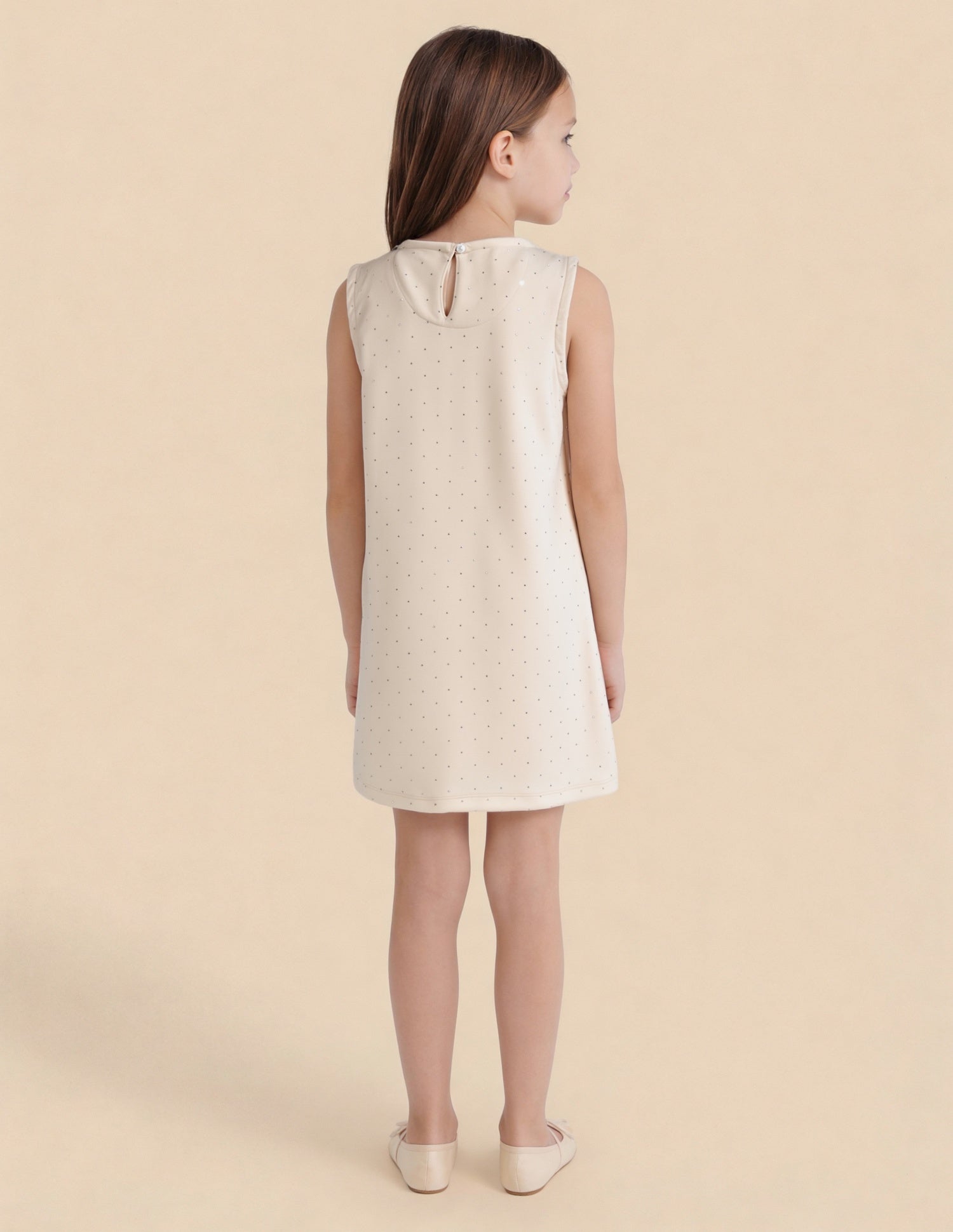 Girls Embellished A-Line Dress Off White - U.S. Polo Assn. India | Large