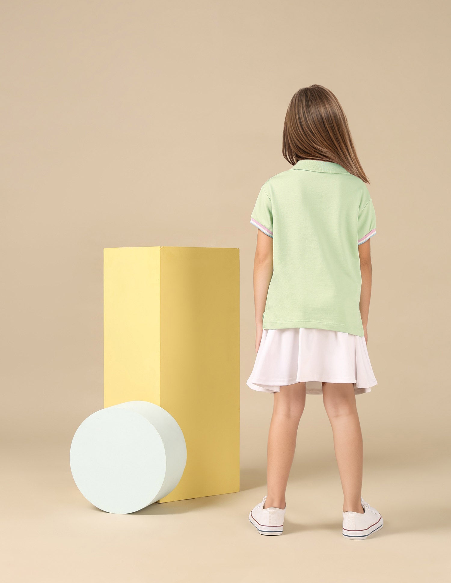 Girls Pure Cotton Solis Polo Shirt Light Green - U.S. POLO ASSN. | Large