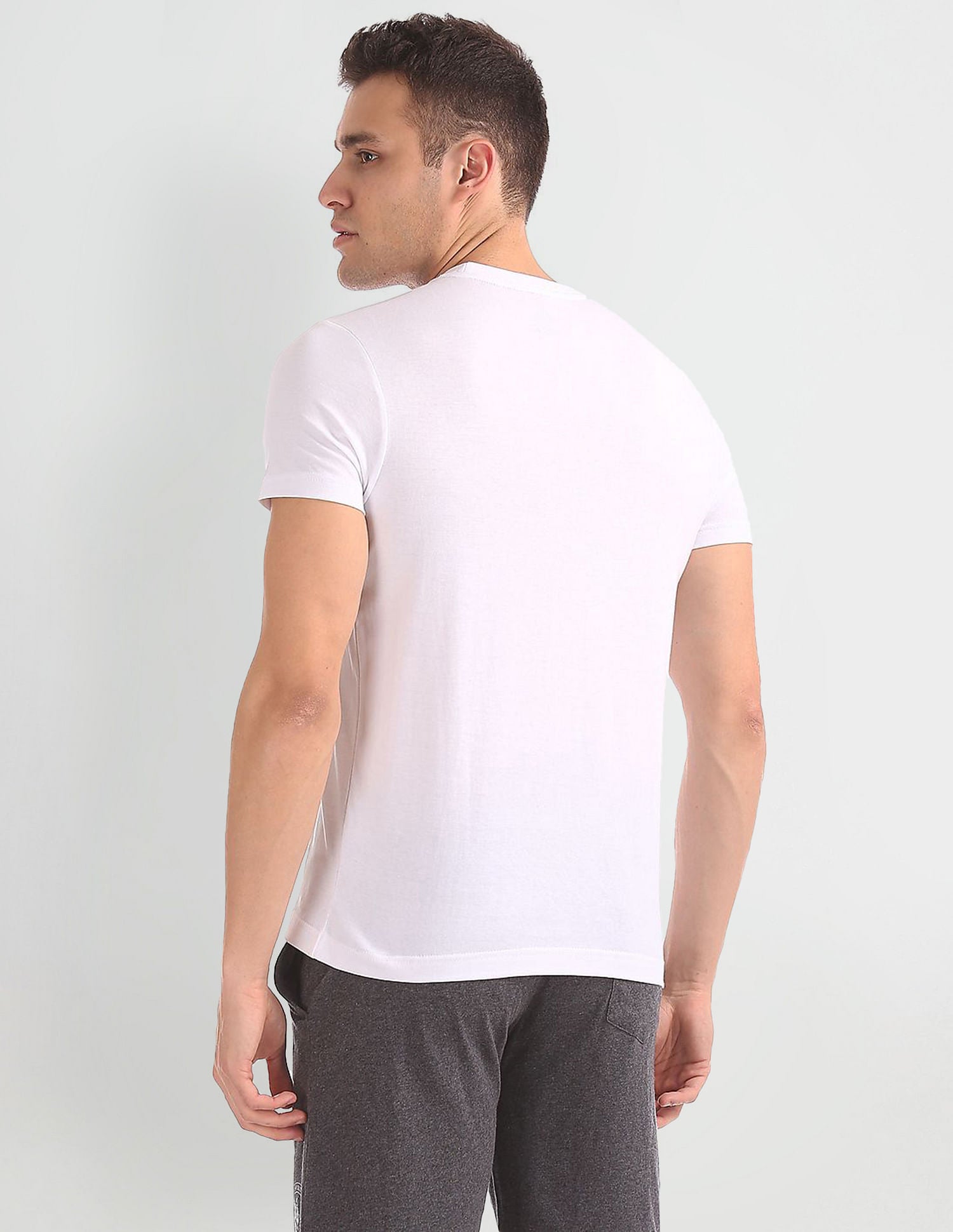 Comfort Fit Printed I643 Lounge T-Shirt - Pack Of 1 White - U.S. POLO ASSN. | Large