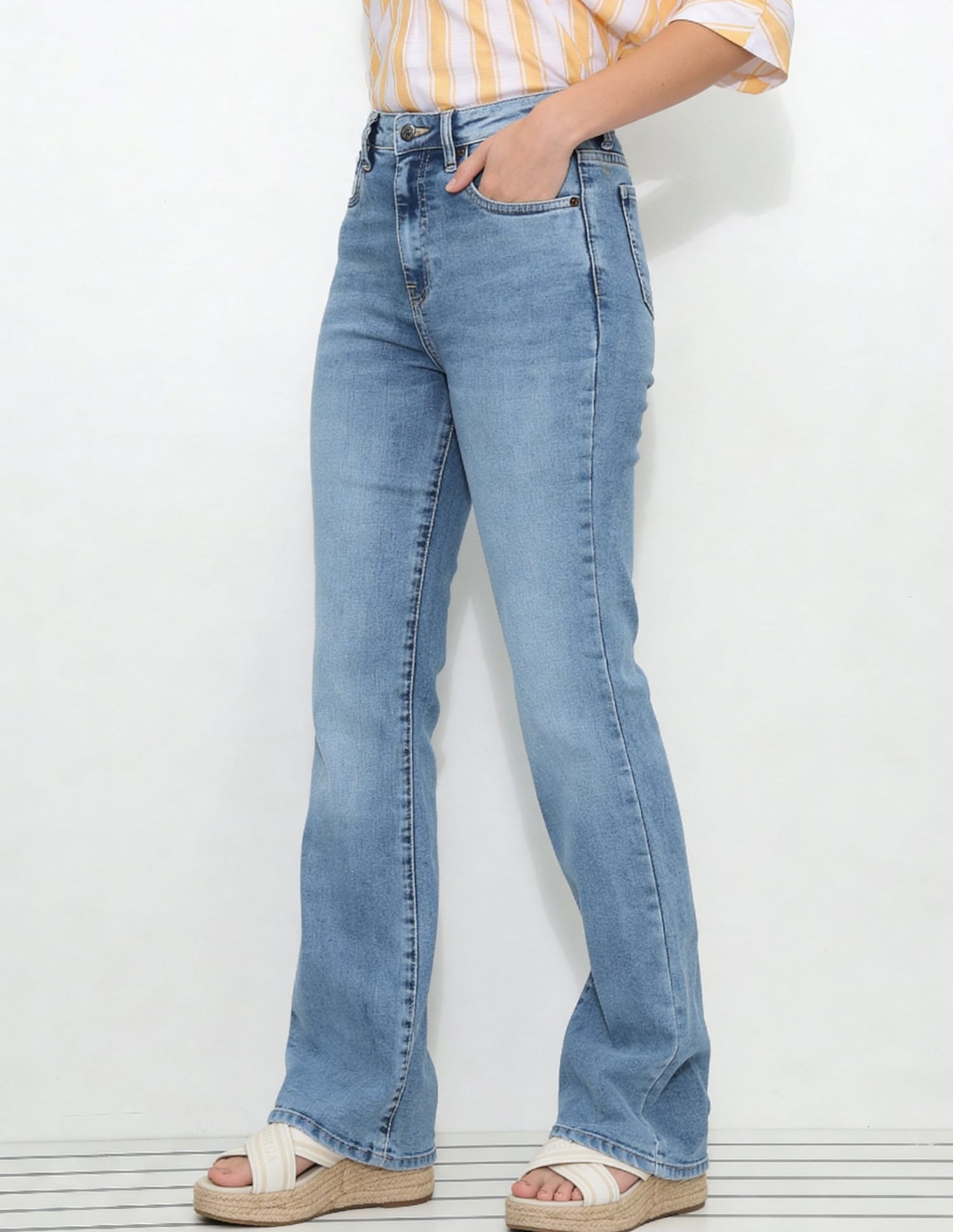 High Rise Skinny Bootcut Jeans Blue - U.S. Polo Assn. India | Large