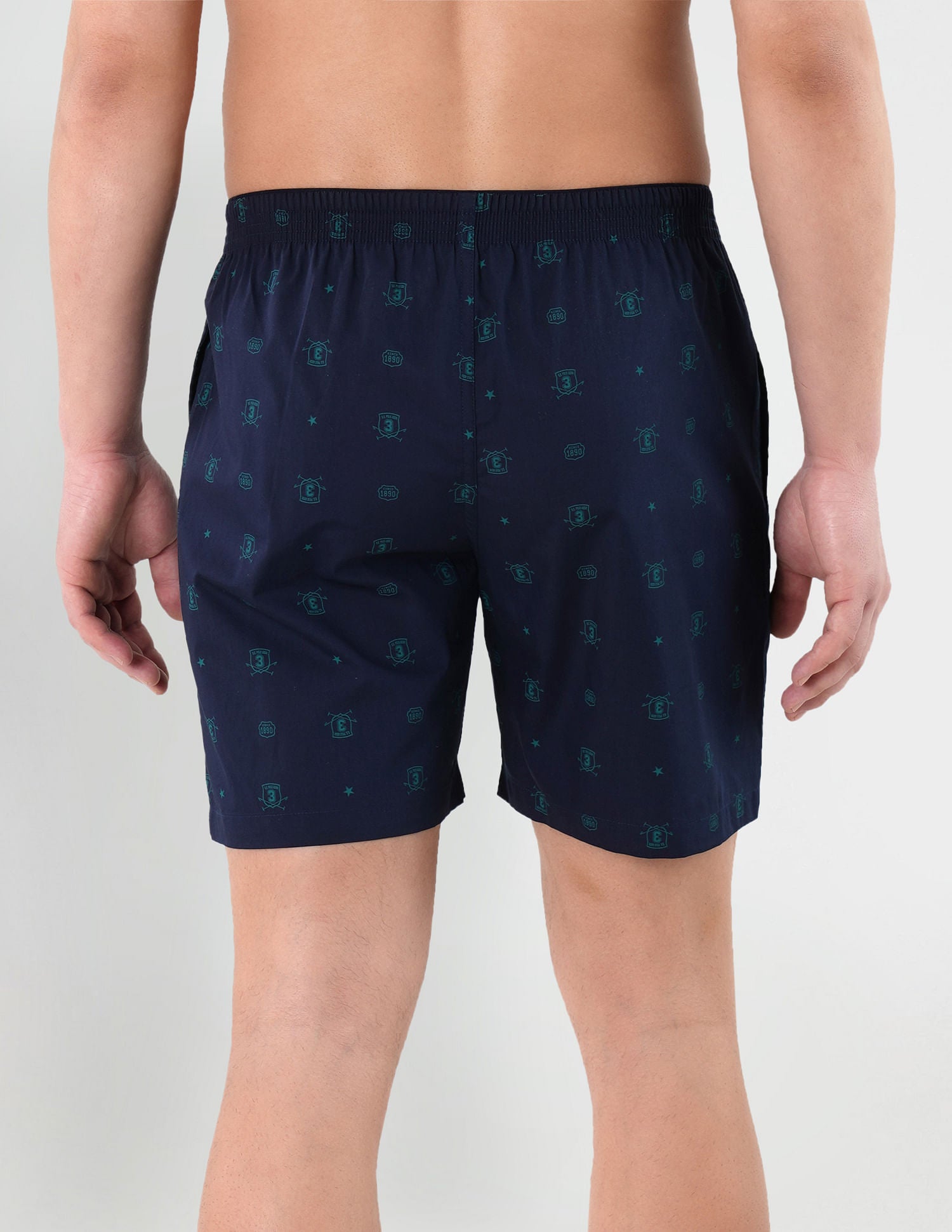 Dual Pocket All Over Print EX002 Boxers - Pack Of 1 Navy - U.S. POLO ASSN. | Large