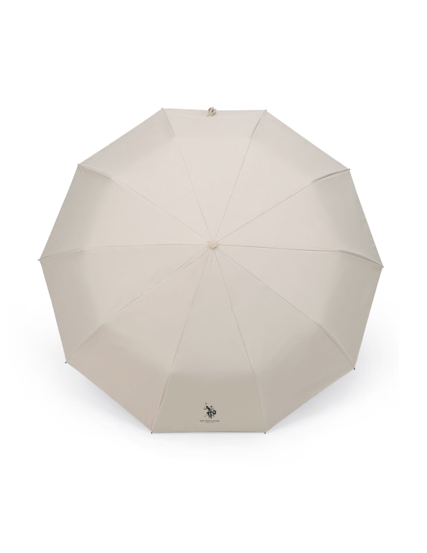 Logo Print Durable Umbrella Beige - U.S. Polo Assn. India | Large