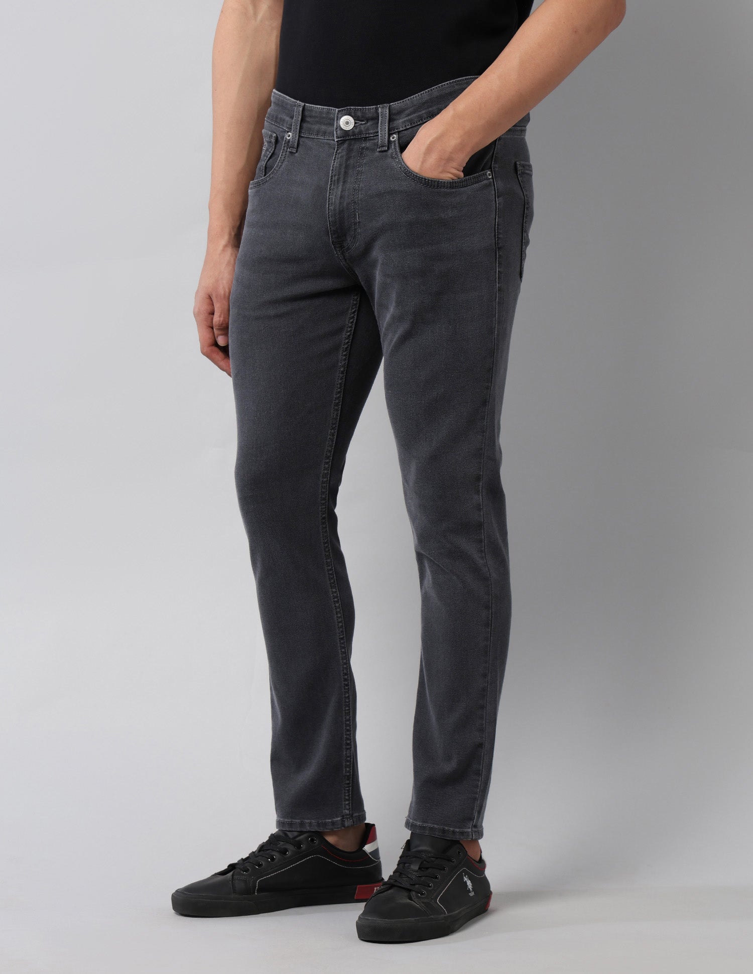 Henry Tapered Fit Grey Jeans Grey - U.S. POLO ASSN. | Large