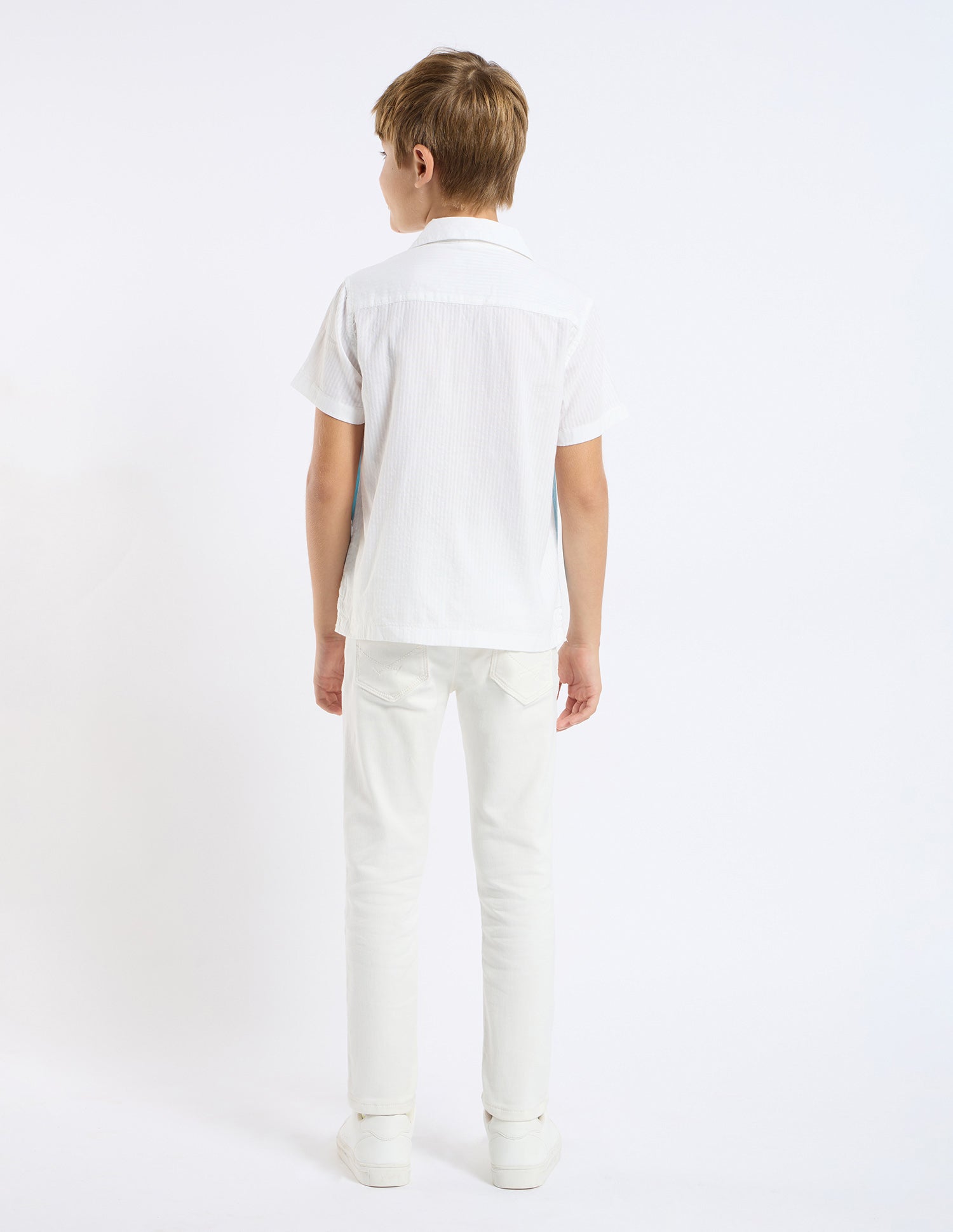 Boys Graphic Printed Relaxed Fit Shirt White - U.S. POLO ASSN. | Large