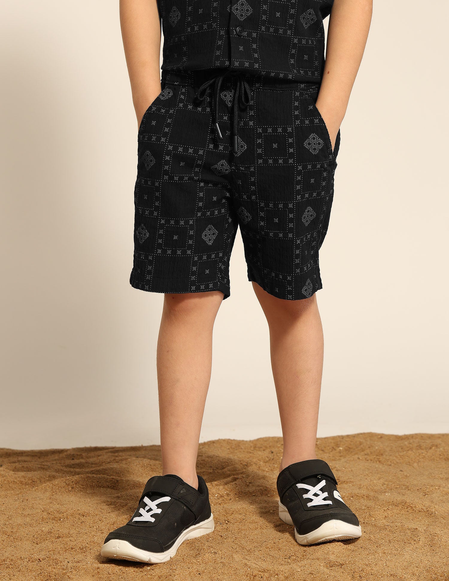 Boys Geometric Printed Regular Fit Shorts – Polo India