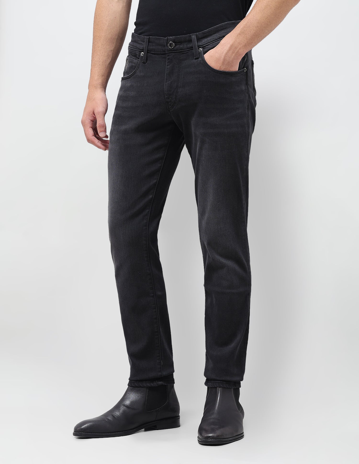 Brandon Slim Tapered Fit Grey Jeans Grey - U.S. Polo Assn. India | Large