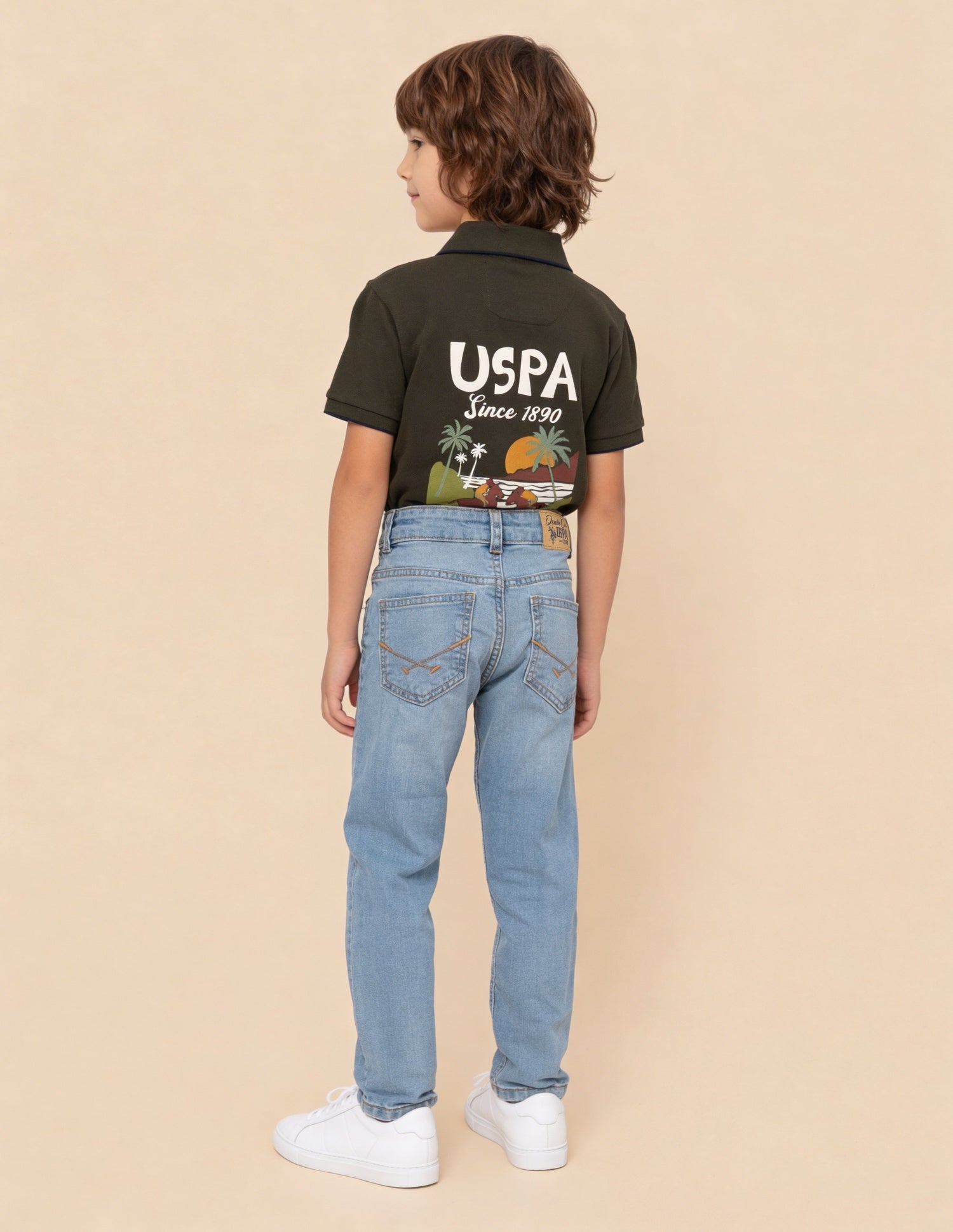 Relaxed Fit Whiskered Jeans Light Blue - U.S. Polo Assn. India | Large