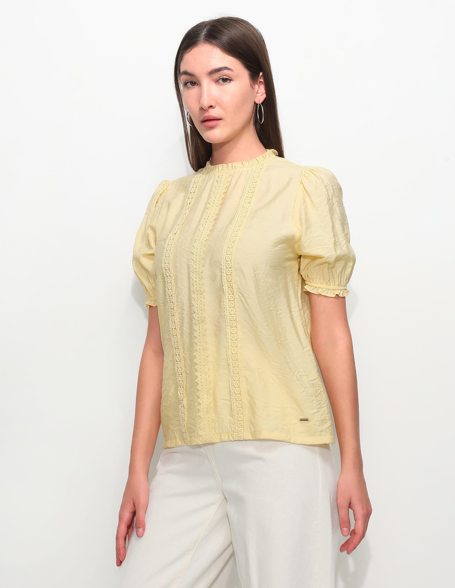 Floral Self Design Top Yellow - U.S. Polo Assn. India | Large