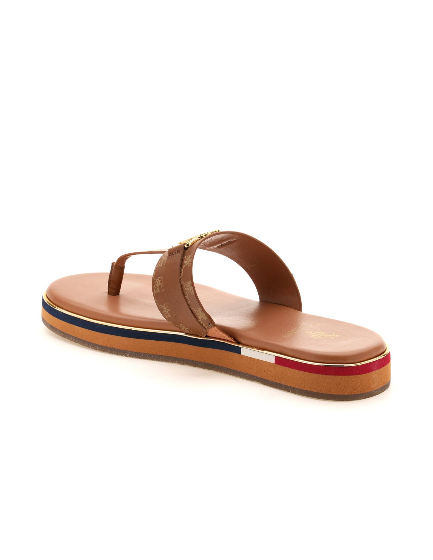 Women Abigail Flat Sandals Tan - U.S. Polo Assn. India | Large