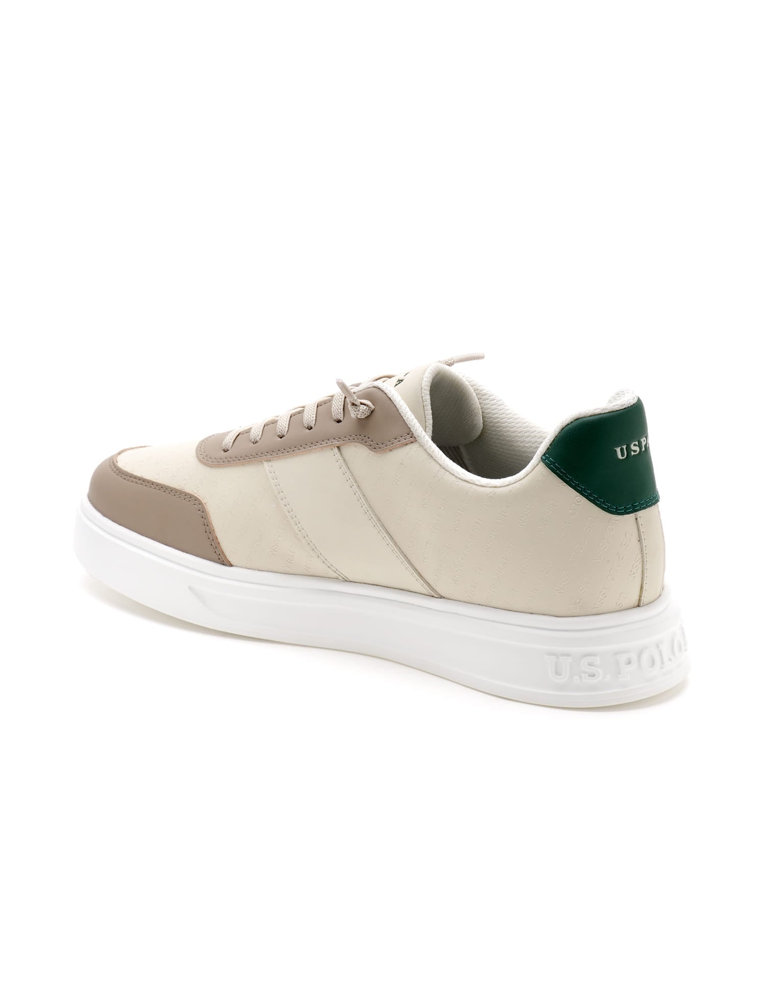 Brand Embossed Cort 2.0 Sneakers Beige - U.S. Polo Assn. India | Large