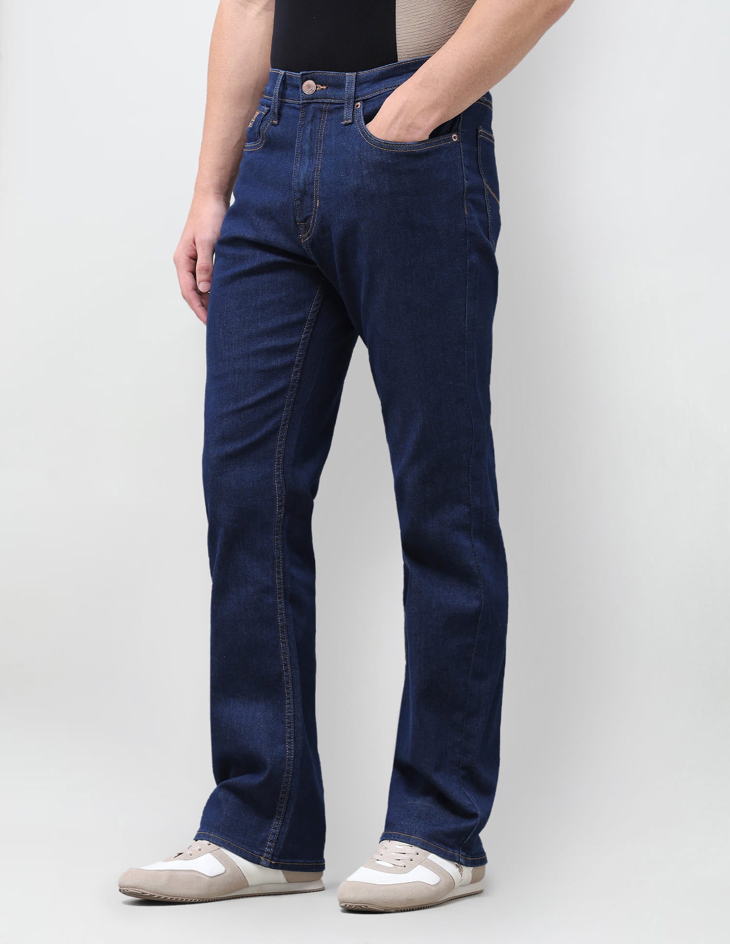 Solid Bootcut Fit Jeans Blue - U.S. Polo Assn. India | Large