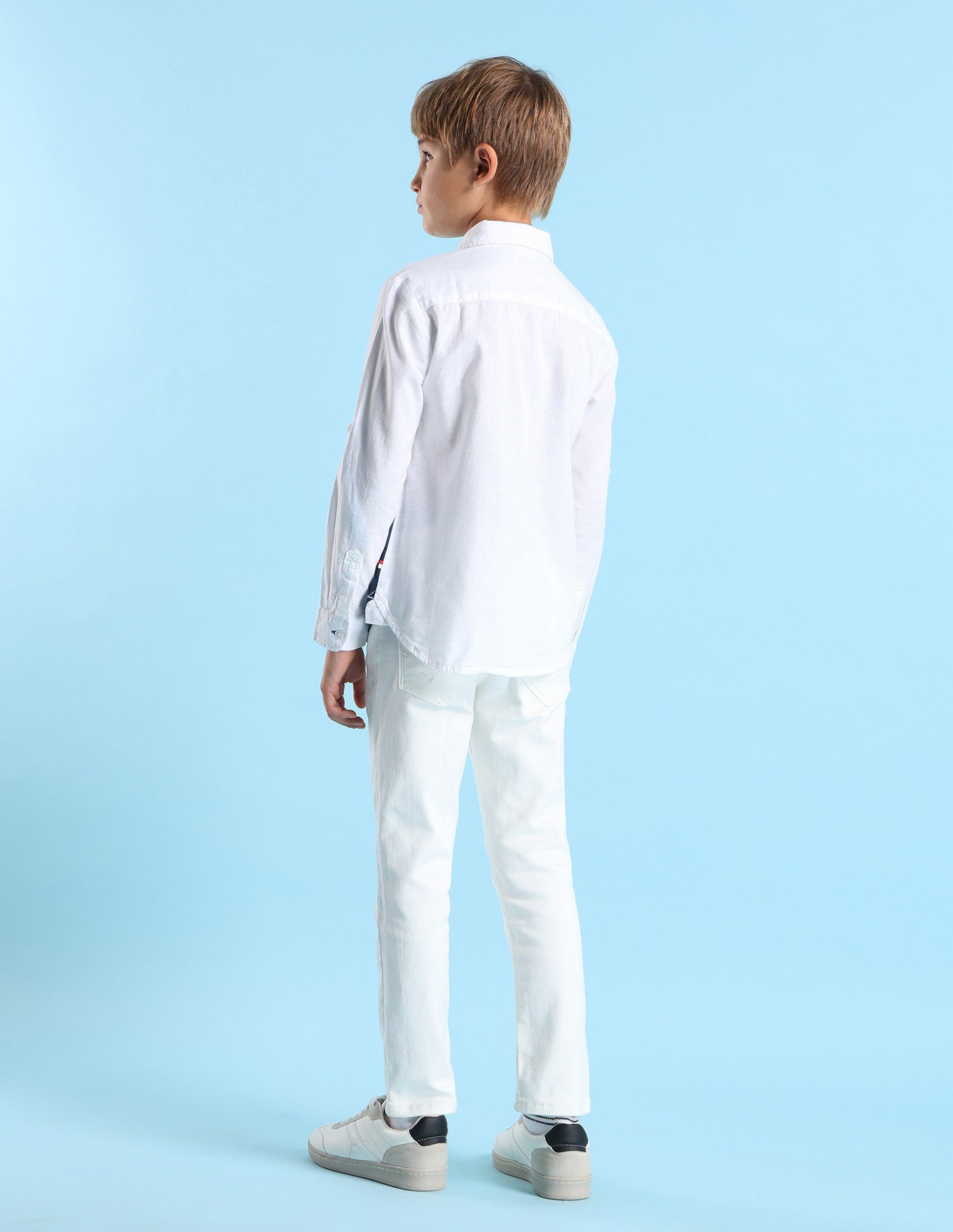 Boys Colourblocked Regular Fit Shirt Blue - U.S. POLO ASSN. | Large