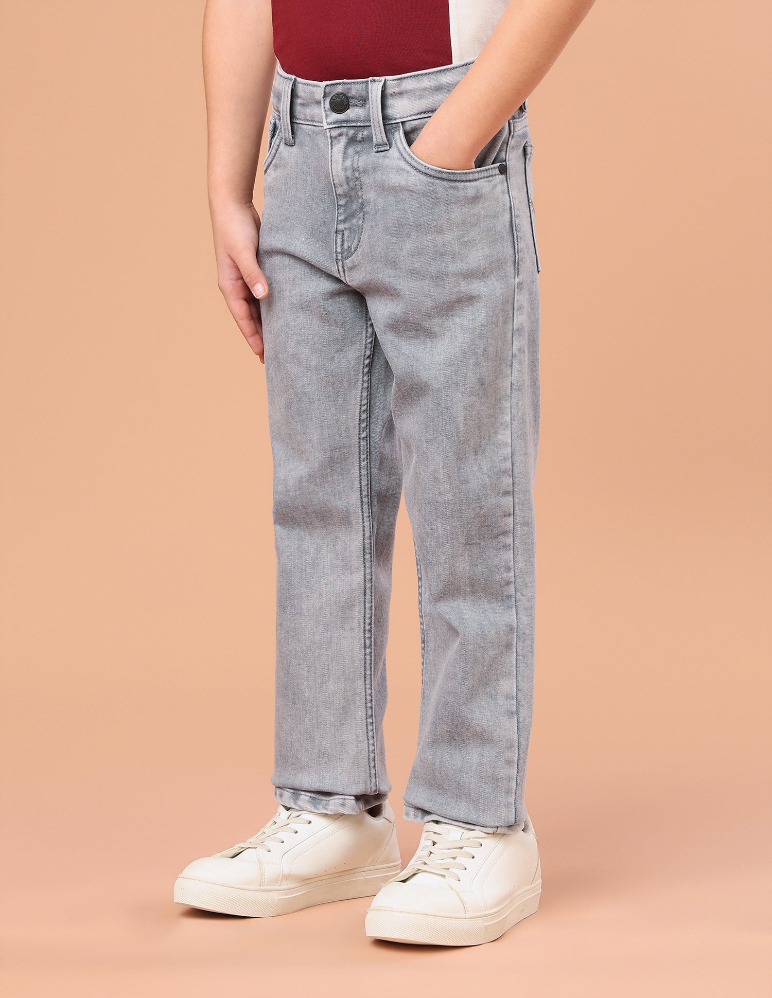 Mid Rise Slim Fit Jeans Grey - U.S. Polo Assn. India | Large
