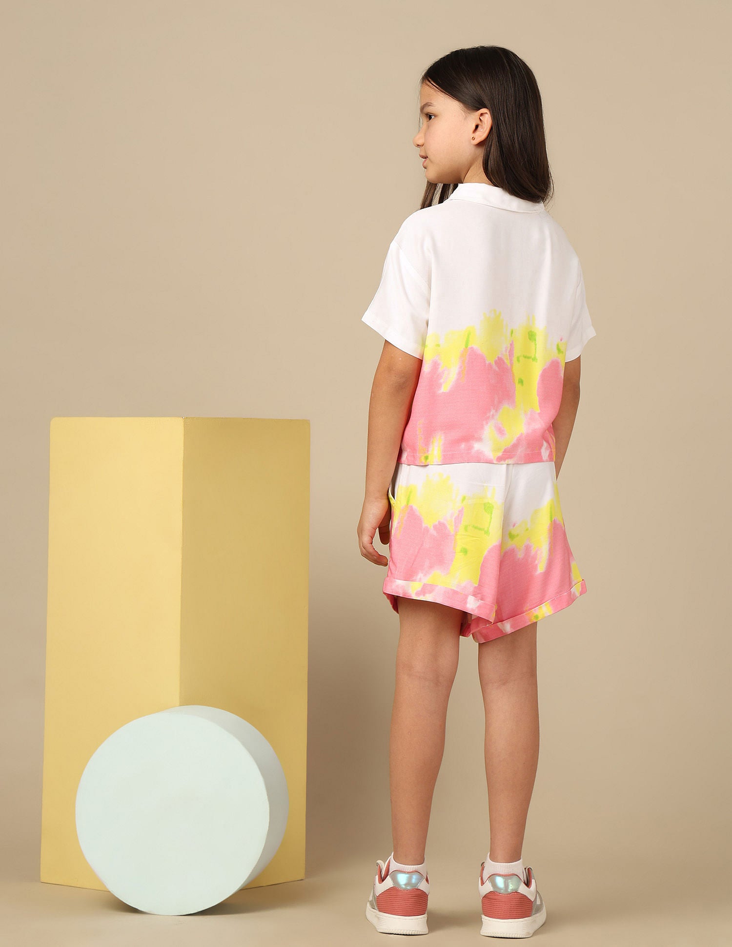 Girls Tie-Dyed Top Off White - U.S. POLO ASSN. | Large