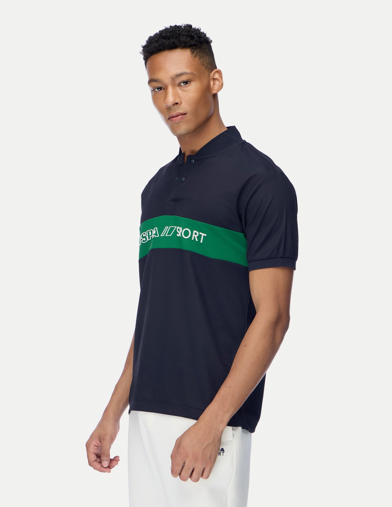 Brand Embossed Regular Fit Active Polo Shirt Navy - U.S. Polo Assn. India | Large