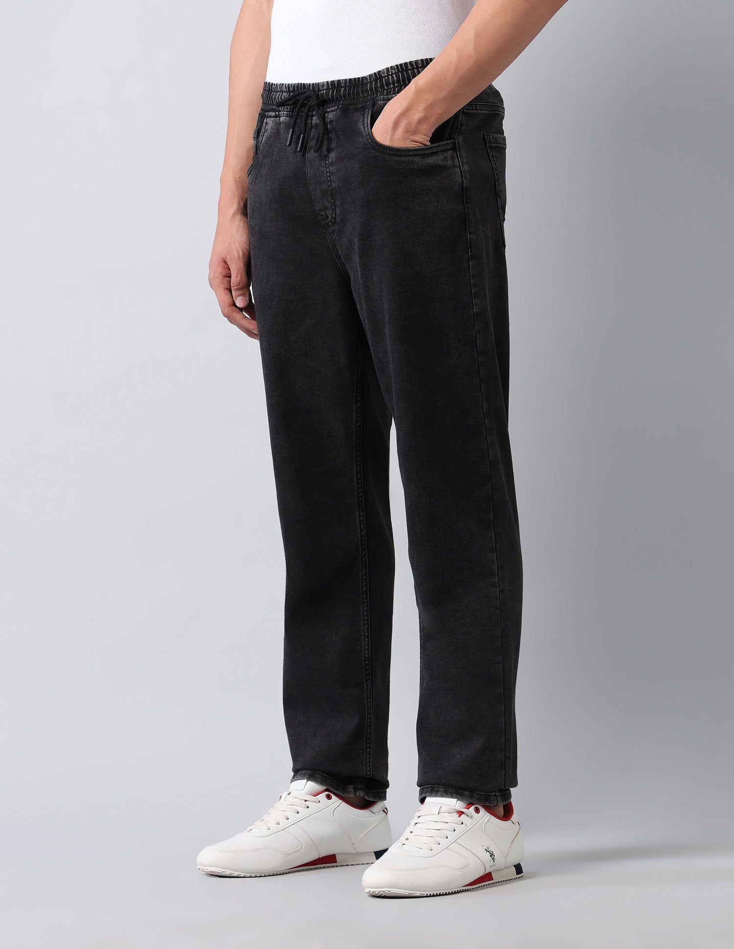 Jogger Regular Fit Black Jeans Black - U.S. Polo Assn. India | Large