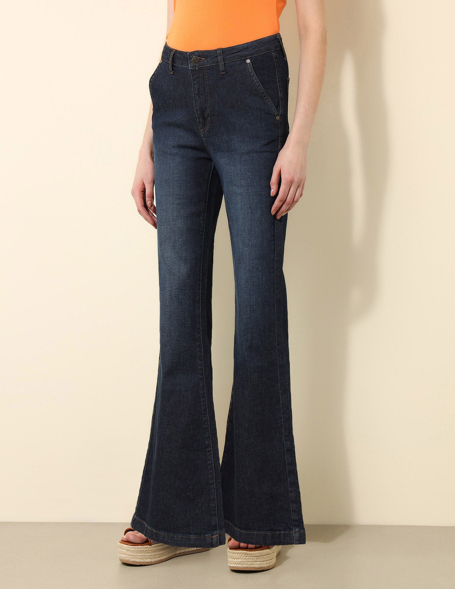 High Rise Flared Fit Jeans Dark Grey - U.S. POLO ASSN. | Large