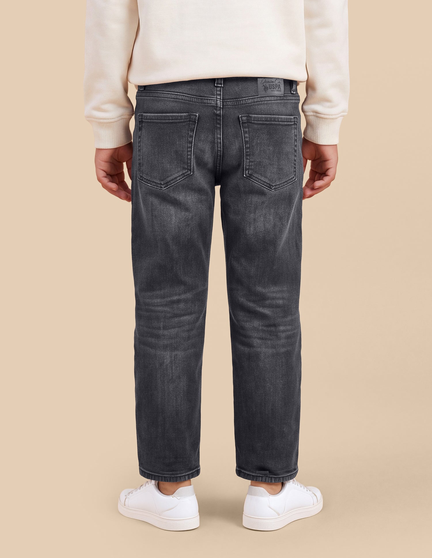 Harold Relaxed Fit Black Jeans Black - U.S. Polo Assn. India | Large