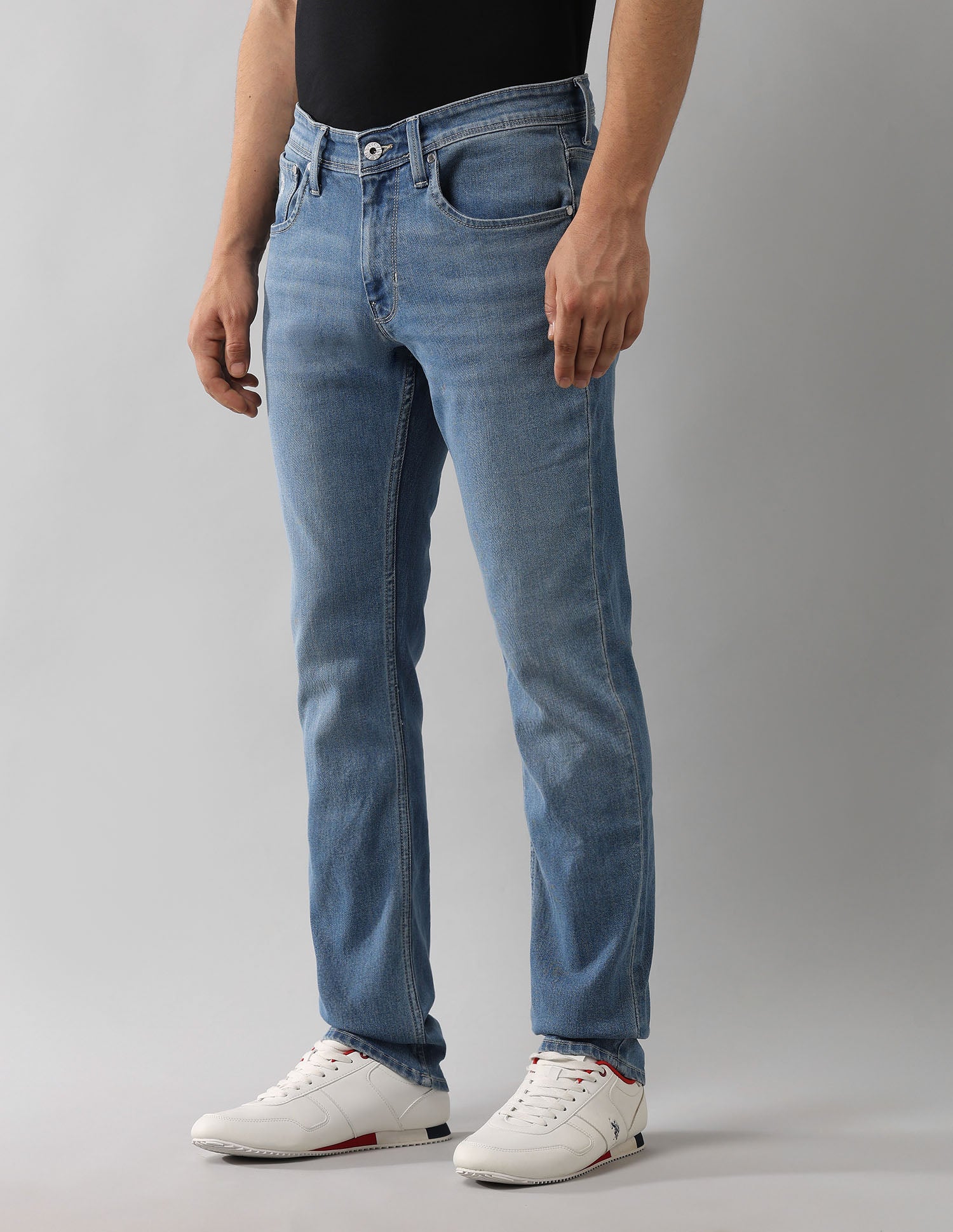 Brandon Fit Slim Tapered Fit Ultra Soft Jeans Blue - U.S. Polo Assn. India | Large