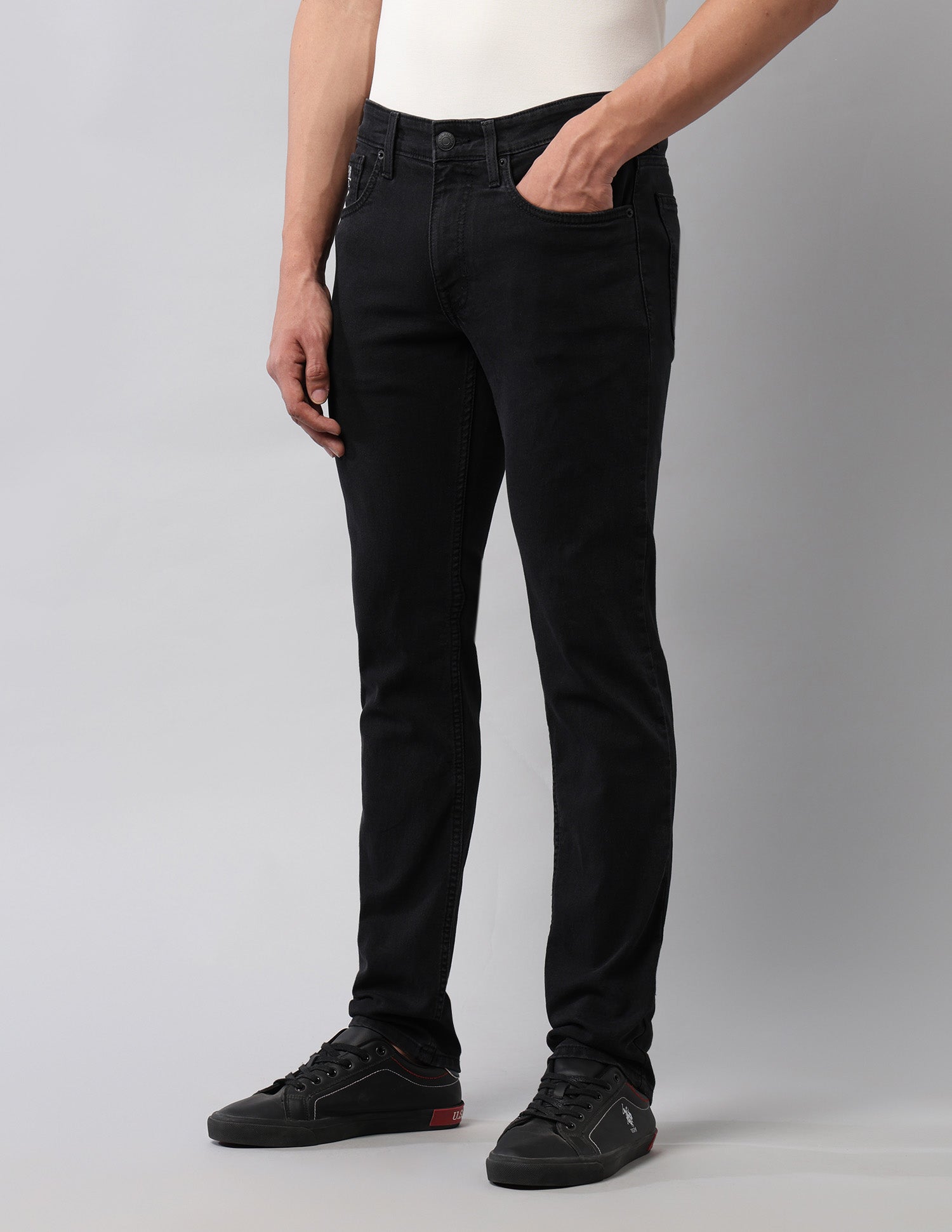 Brandon Slim Tapered Fit Black Jeans Black - U.S. POLO ASSN. | Large