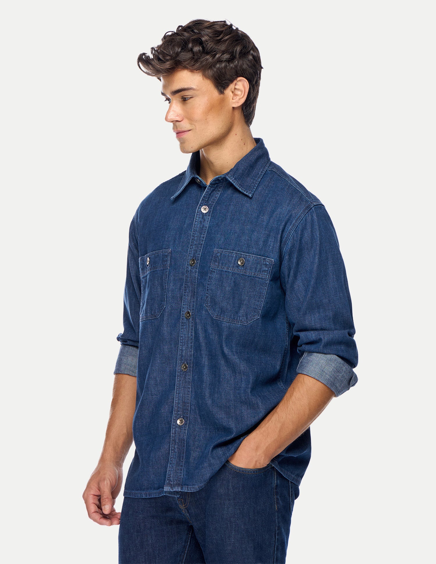 Solid Regular Fit Denim Jacket Indigo - U.S. Polo Assn. India | Large