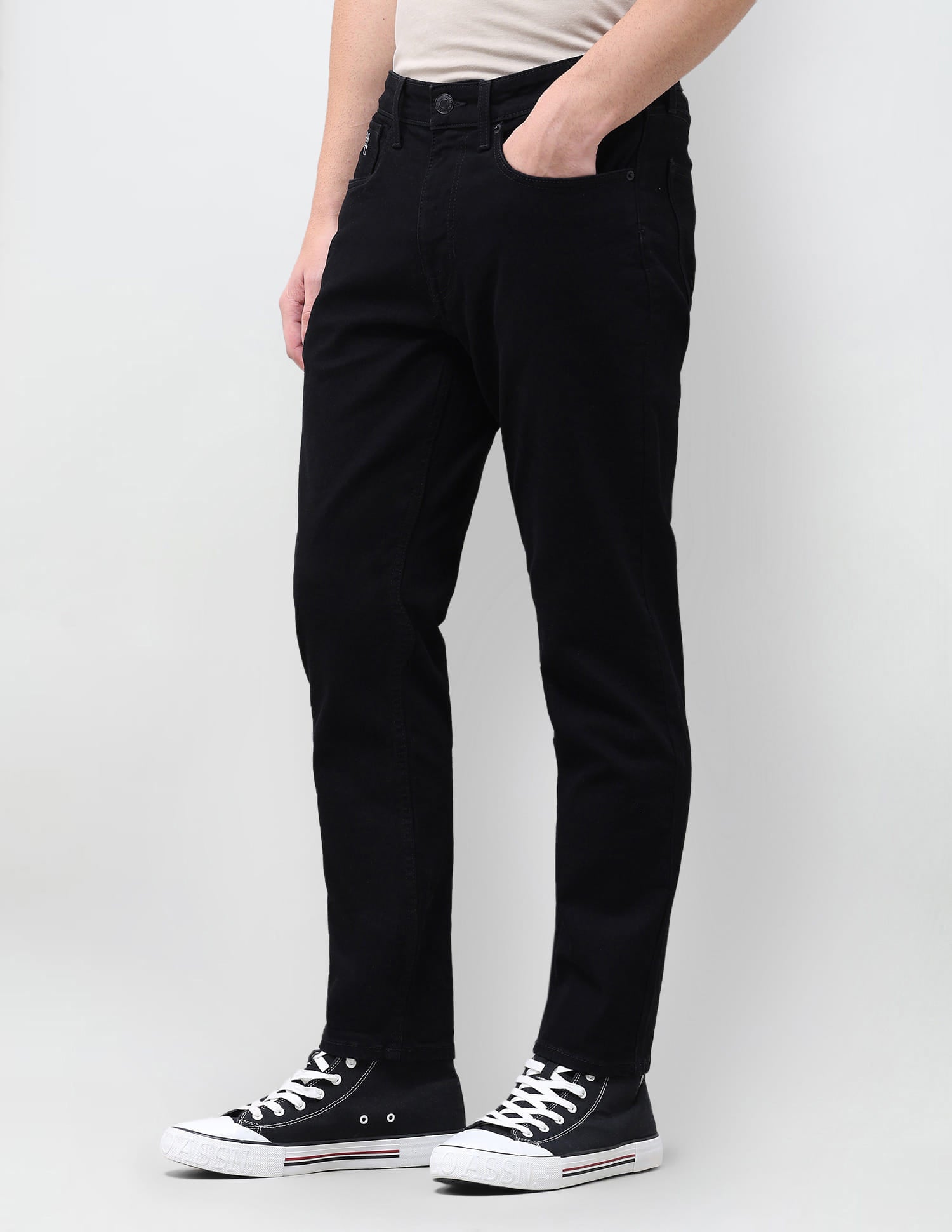 Solid Slim Fit Jeans Black - U.S. Polo Assn. India | Large
