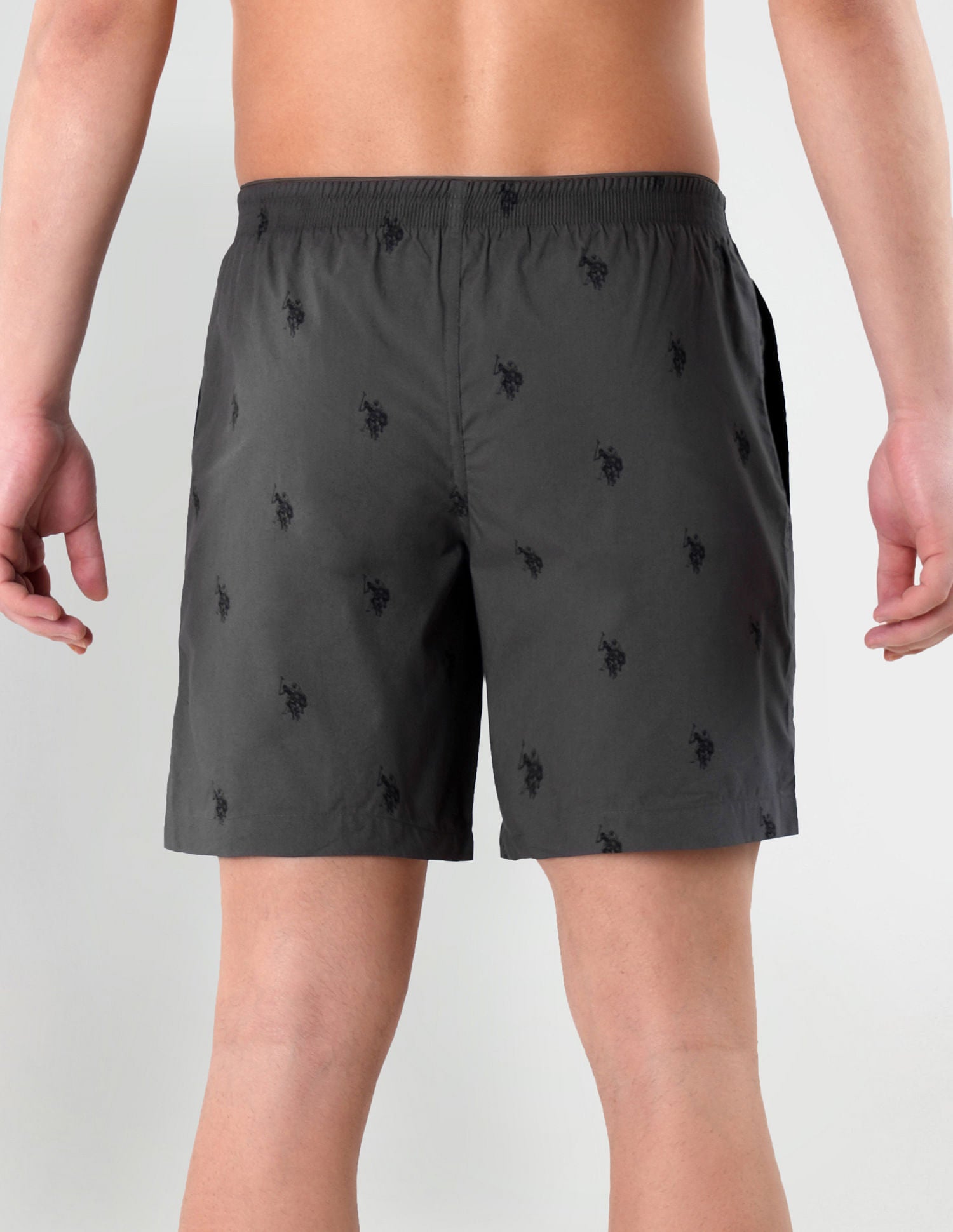 Signature Logo Pure Cotton I021 Boxers - Pack Of 1 Dark Grey - U.S. POLO ASSN. | Large