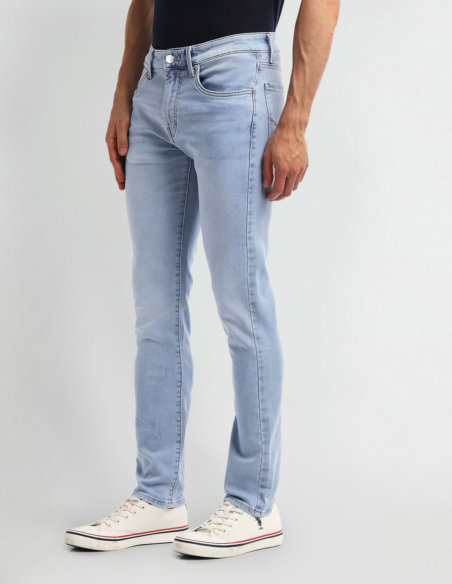 Regallo Skinny Fit Blue Jeans Light-Blue - U.S. POLO ASSN. | Large