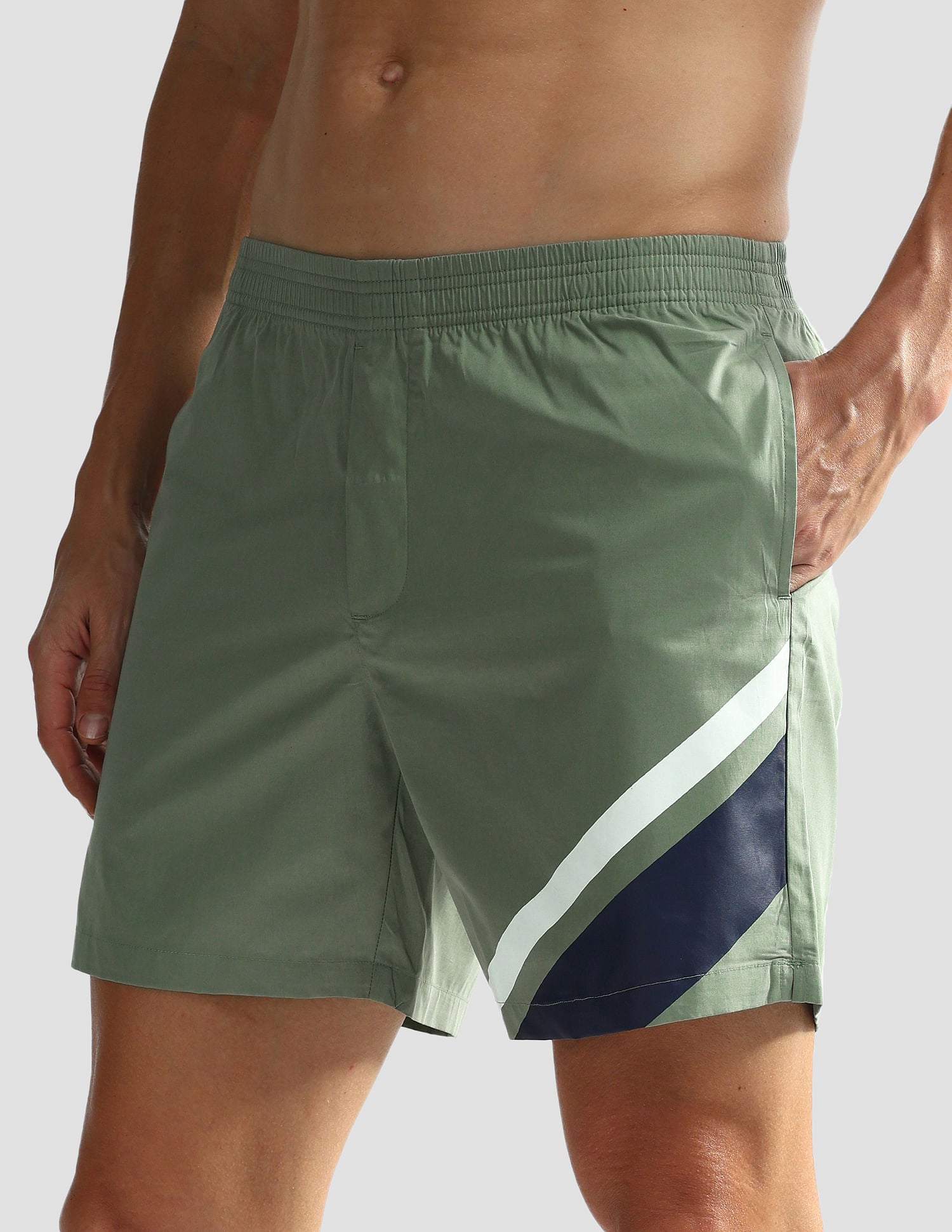 Mid Rise Solid OEX06 Shorts - Pack Of 1 Hedge Green - U.S. POLO ASSN. | Large