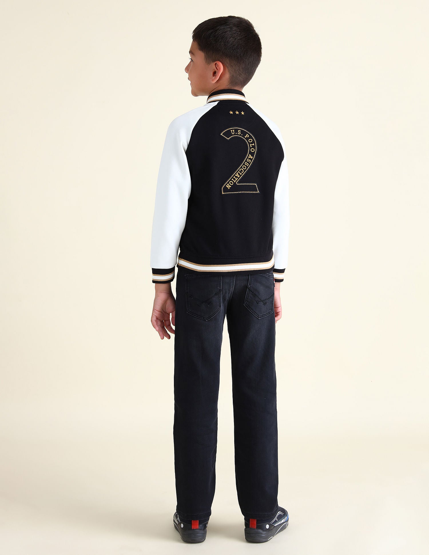 Boys Regular Fit Brand Printed Sweatshirt Black - U.S. POLO ASSN. | Large