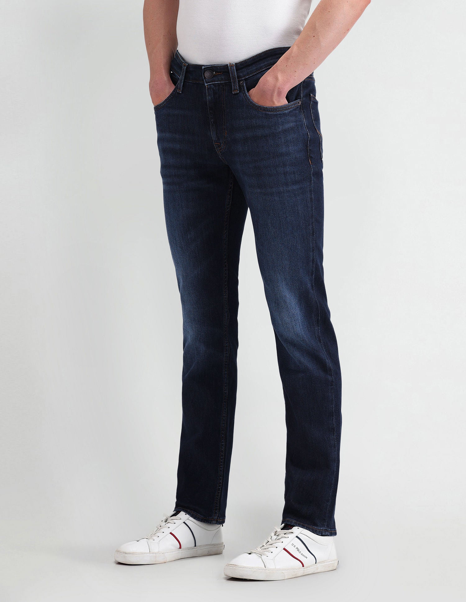 Slim Tapered Fit  Blue Jeans Dark-Blue - U.S. POLO ASSN. | Large