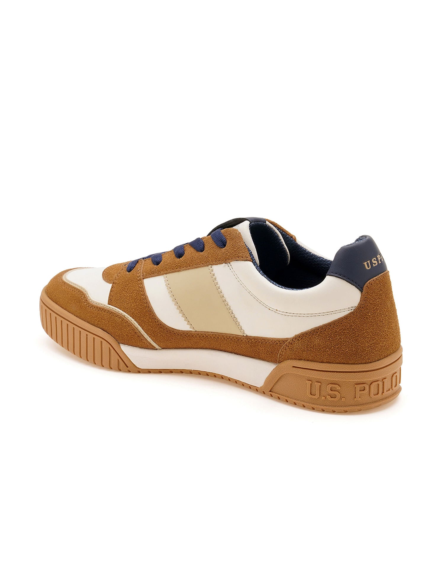 Men Rever Colourblocked Sneakers Brown - U.S. Polo Assn. India | Large