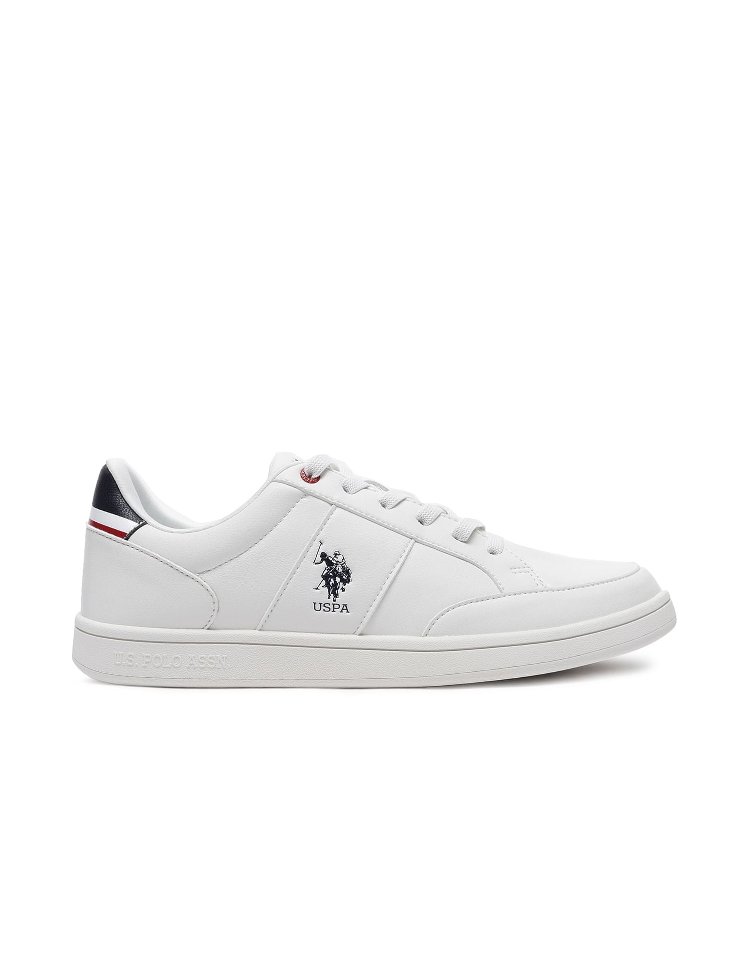 Solid Panelled Ulrin Sneakers Off White - U.S. Polo Assn. India | Large