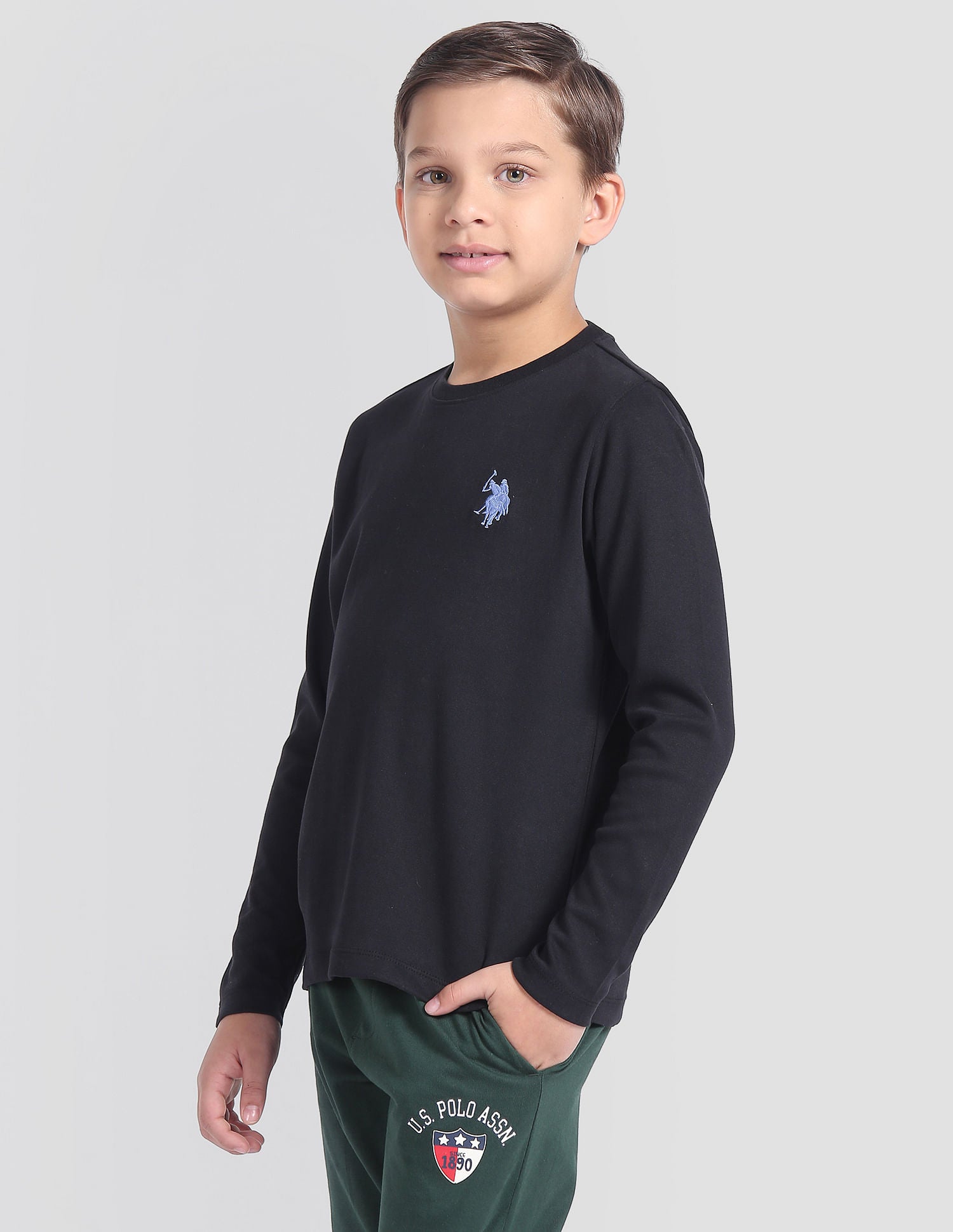 Cotton OKE01 Lounge T-Shirt - Pack Of 1 Black - U.S. POLO ASSN. | Large