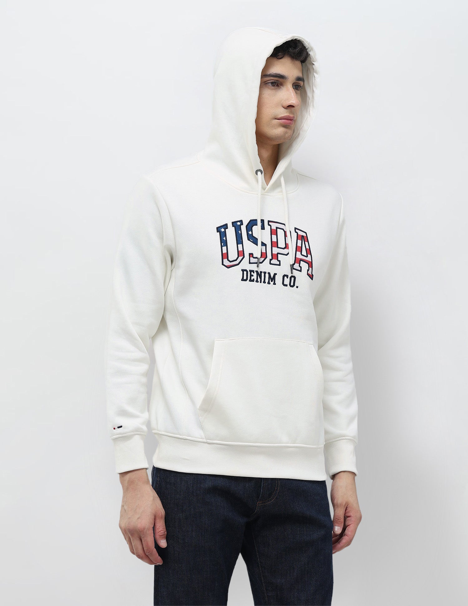 Brand Embroidered Regular Fit Sweatshirt Ecru - U.S. POLO ASSN. | Large