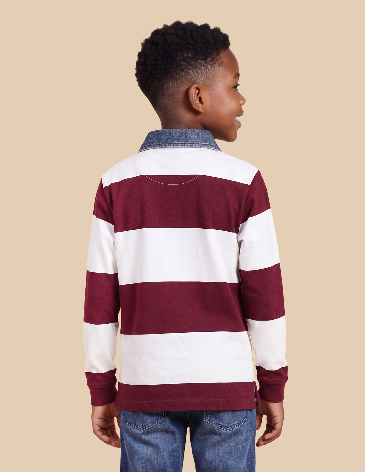 Horizontal Striped Regular Fit Polo Shirt Maroon - U.S. Polo Assn. India | Large