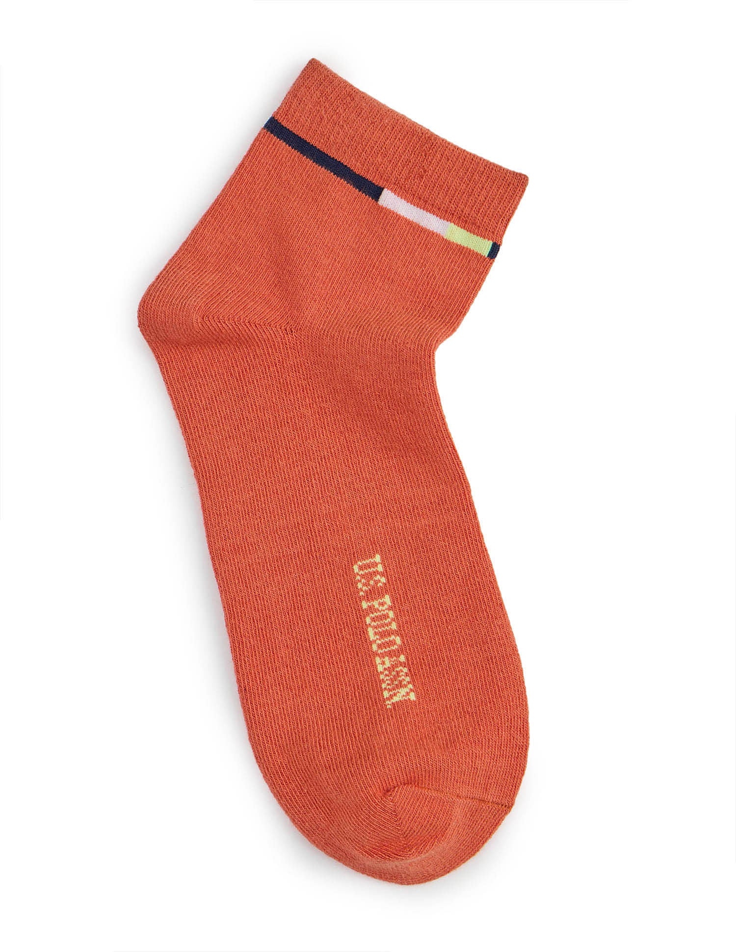 Boys High-Ankle Length KS004 Socks - Pack Of 3 Skydiver/Paprika/Mimosa - U.S. Polo Assn. India | Large