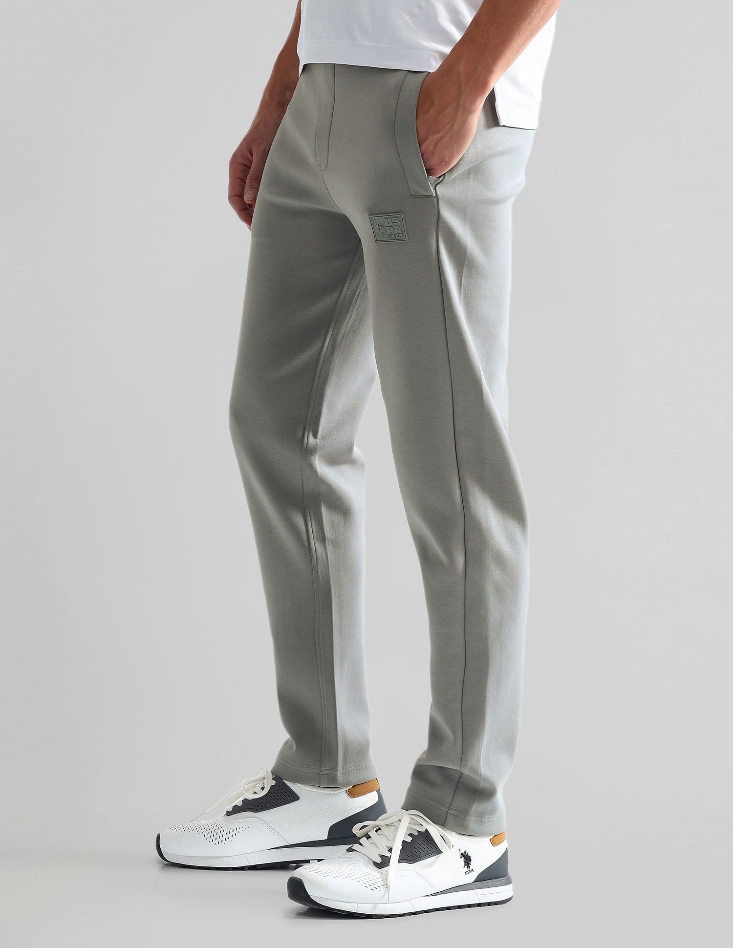 Slim Fit Mid Rise Track Pants Light Grey - U.S. POLO ASSN. | Large