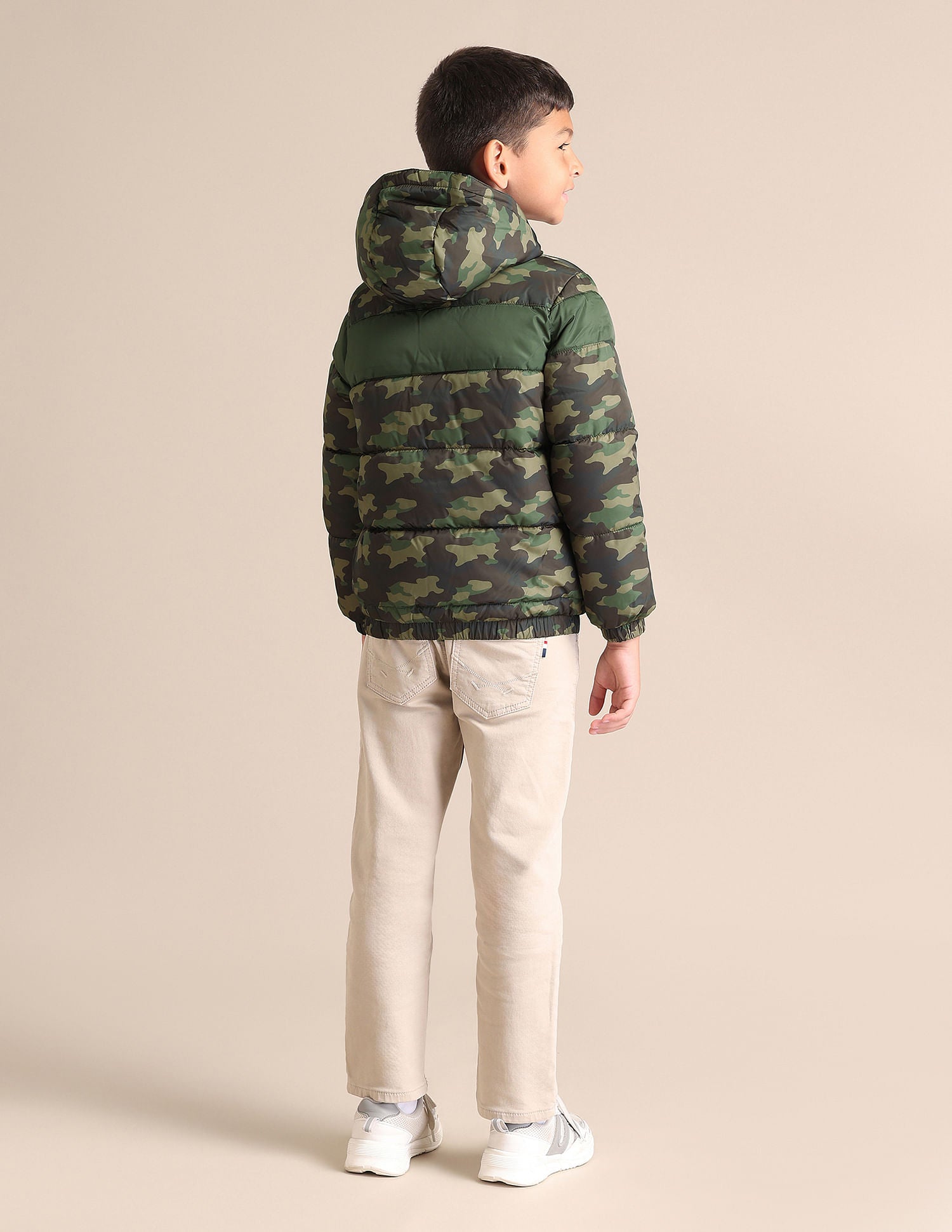 Boys Printed Hooded Jacket Camo - U.S. POLO ASSN. | Large