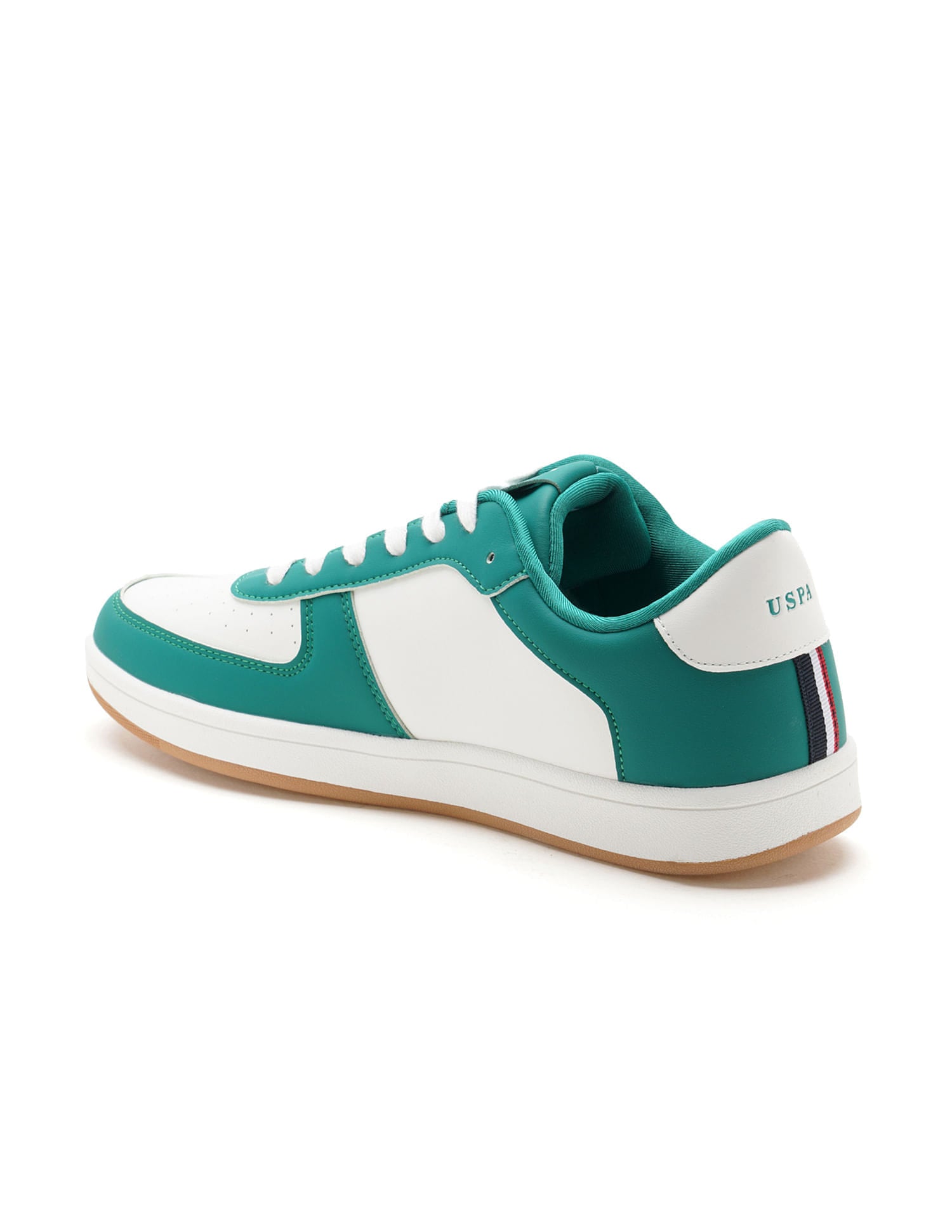 Men Rein Green Retro Court Sneakers Green - U.S. Polo Assn. India | Large