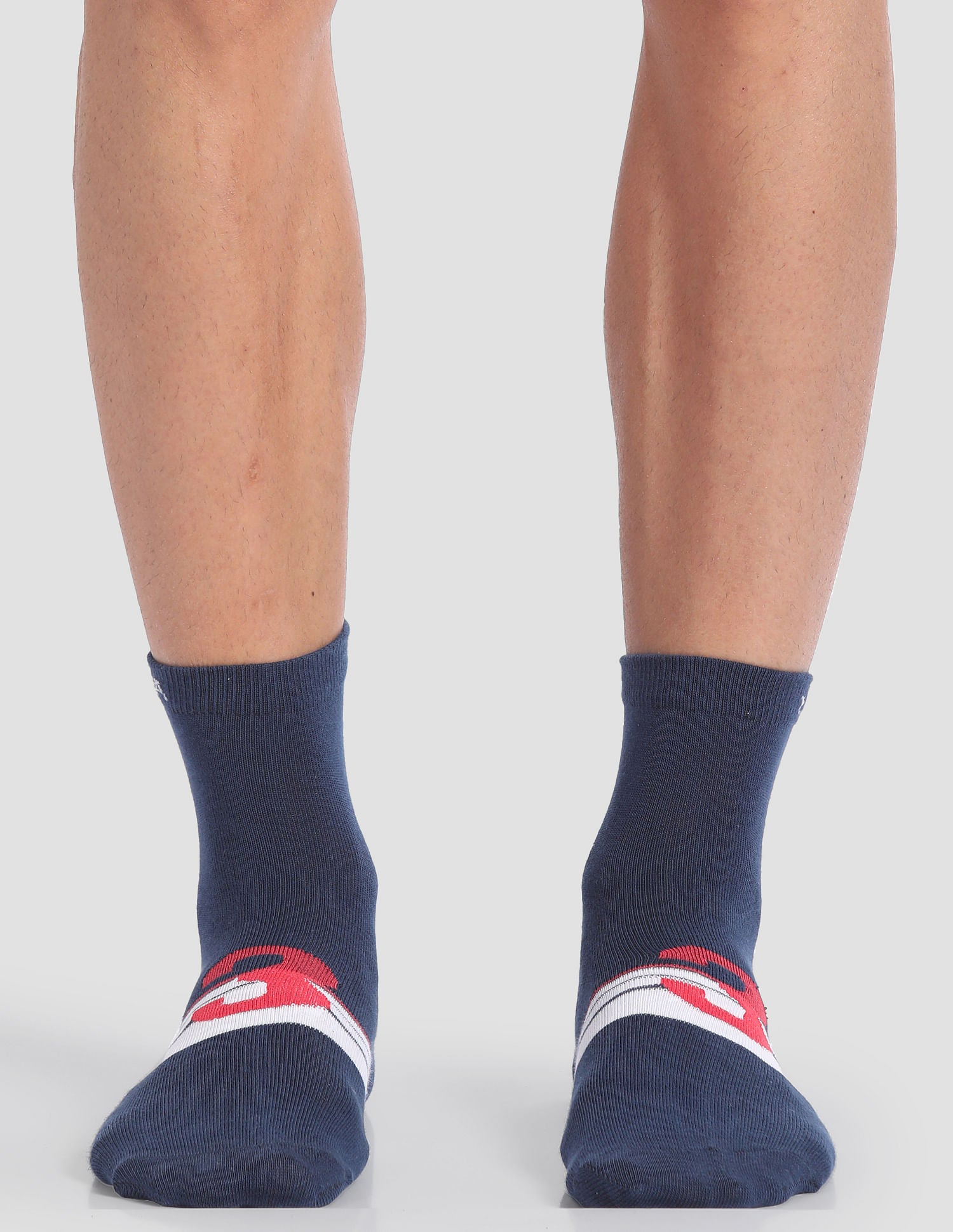 Ankle Length Stretch I646 Socks - Pack Of 3 Navy, Black and Grey - U.S. POLO ASSN. | Large