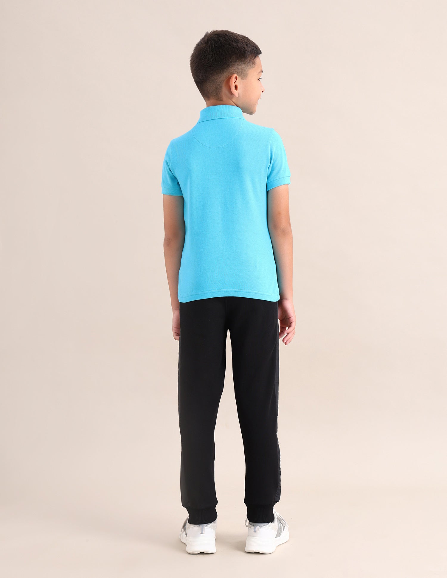 Boys Solid Cotton T-Shirt Light Blue - U.S. POLO ASSN. | Large